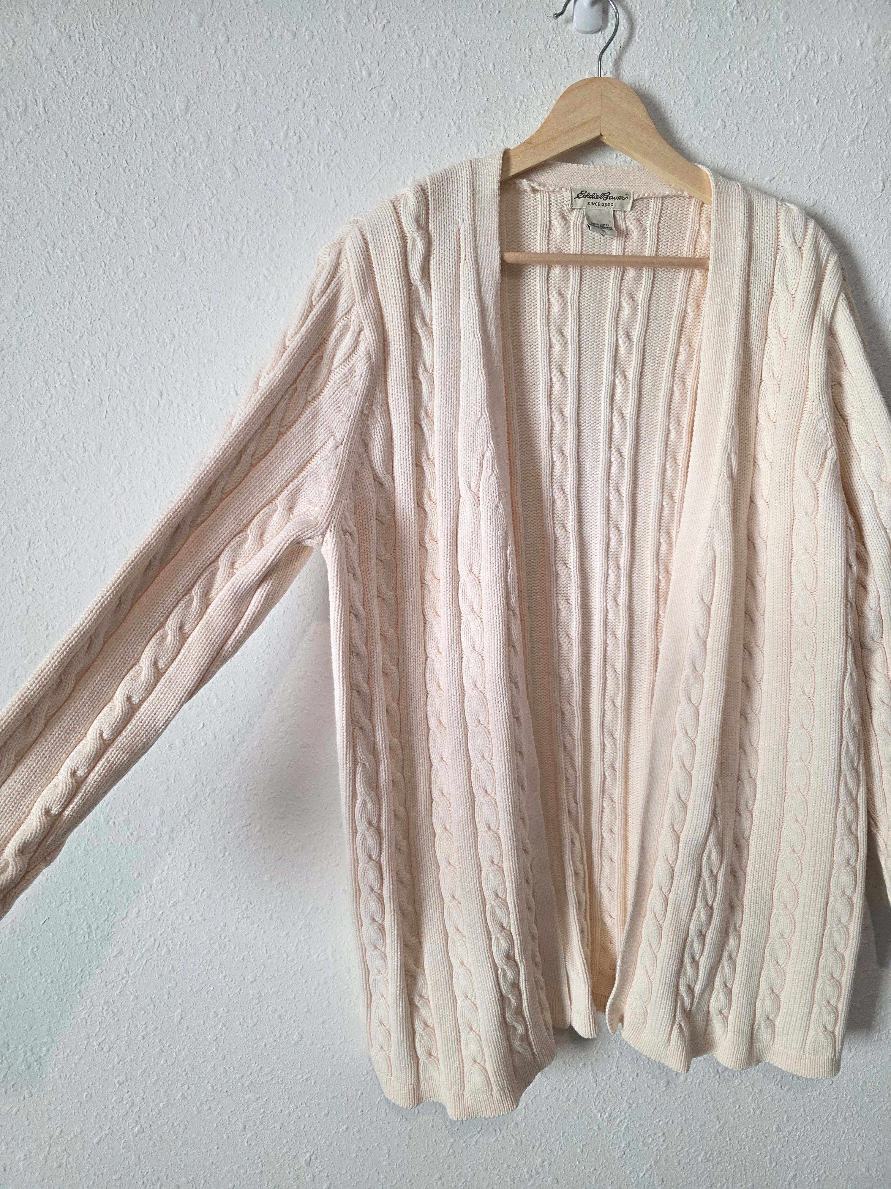 Vintage Eddie Bauer Cable Knit Cardigan (L)