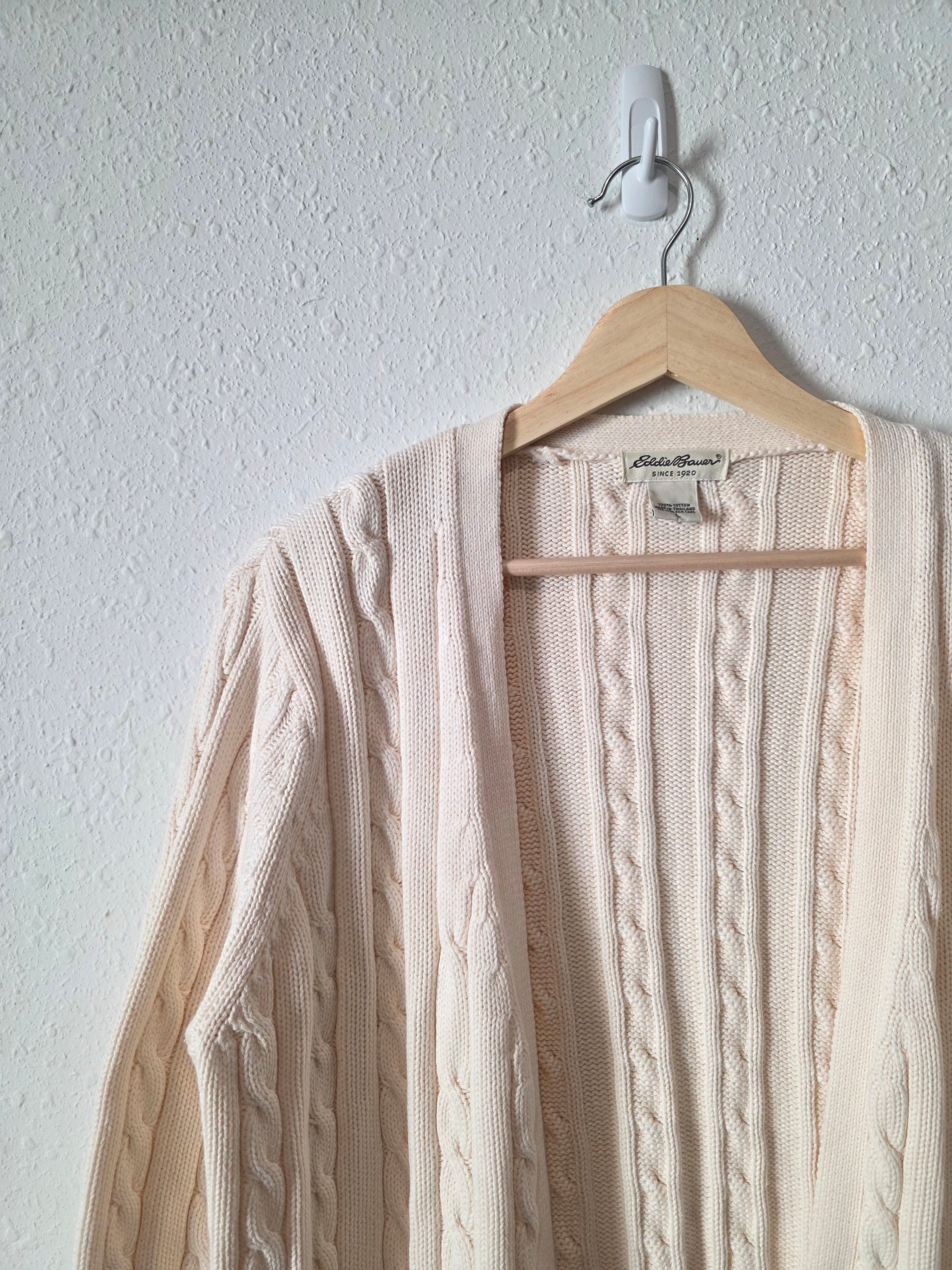 Vintage Eddie Bauer Cable Knit Cardigan (L)