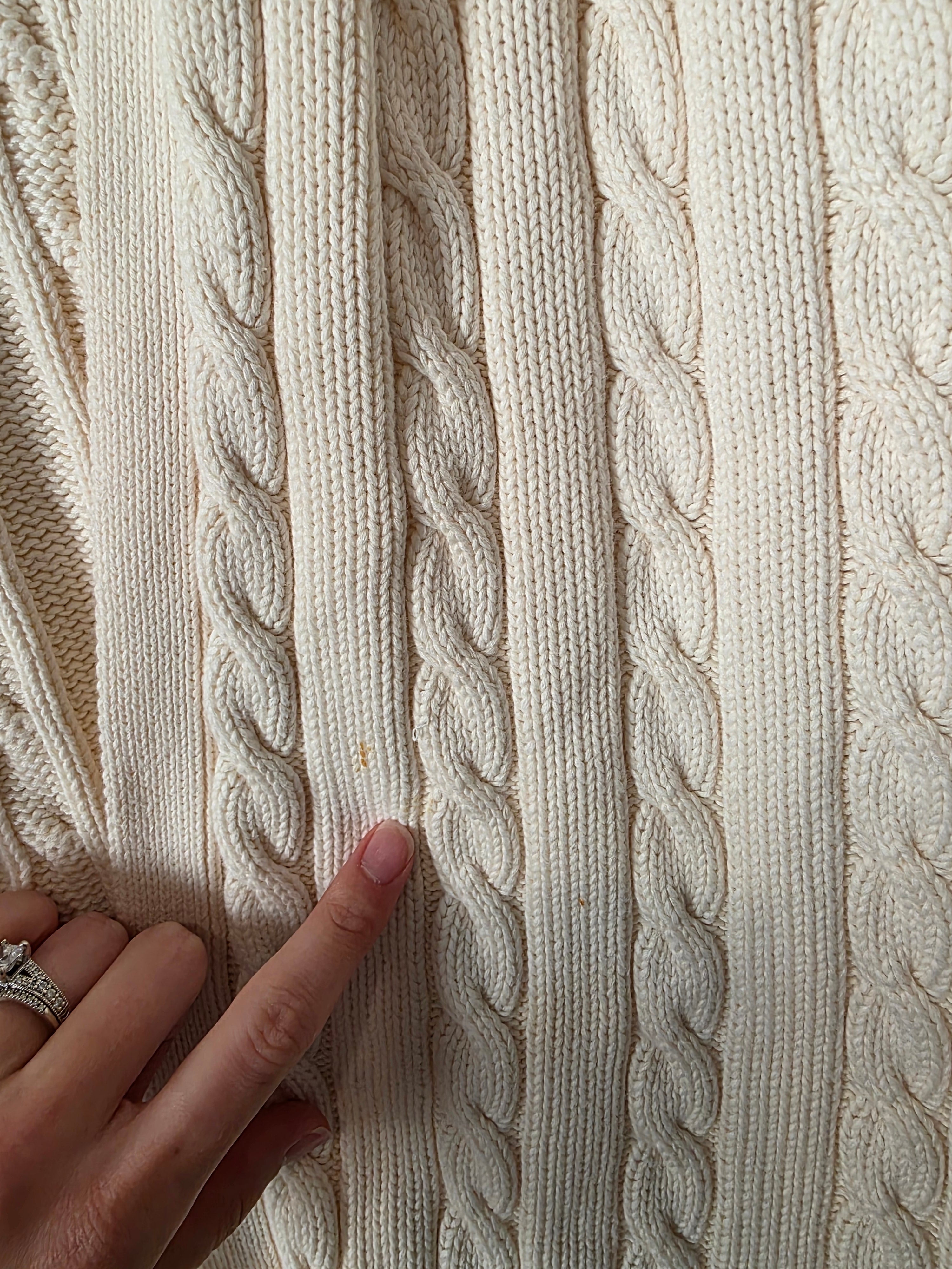 Vintage Eddie Bauer Cable Knit Cardigan (L)