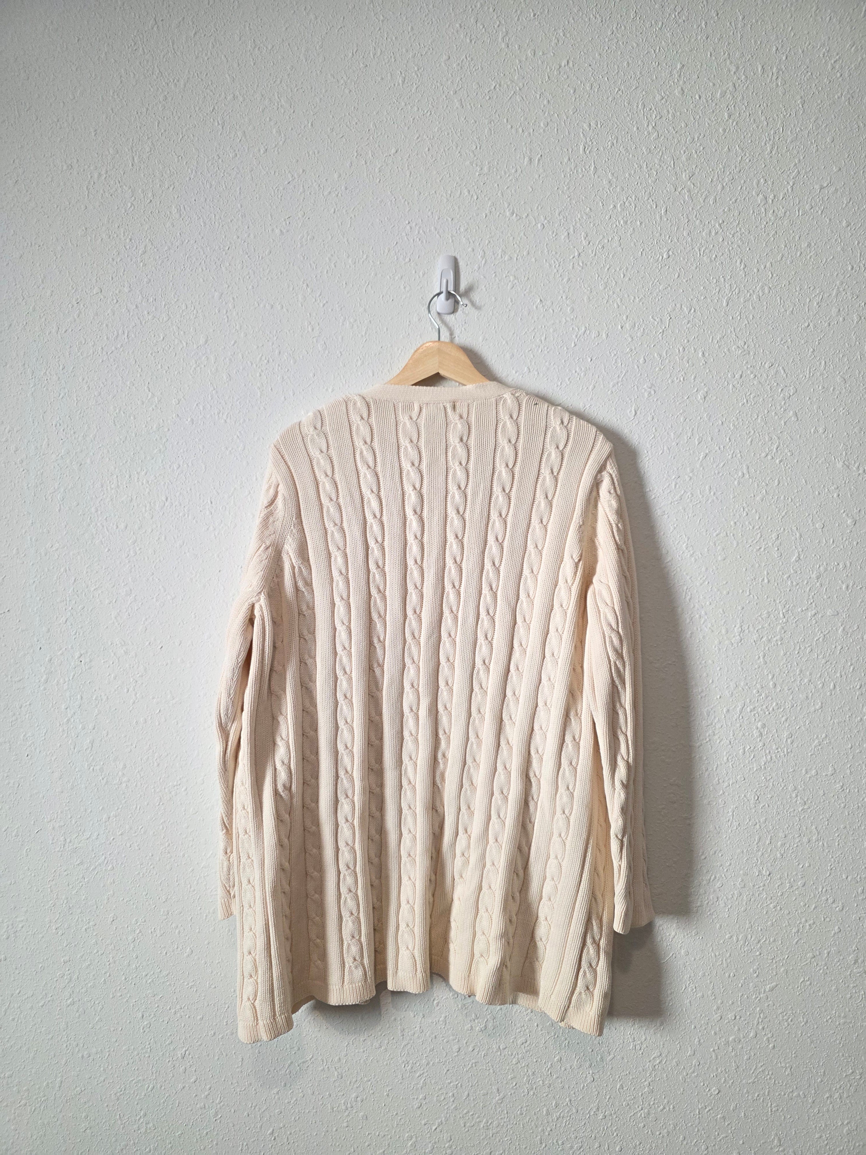 Vintage Eddie Bauer Cable Knit Cardigan (L)