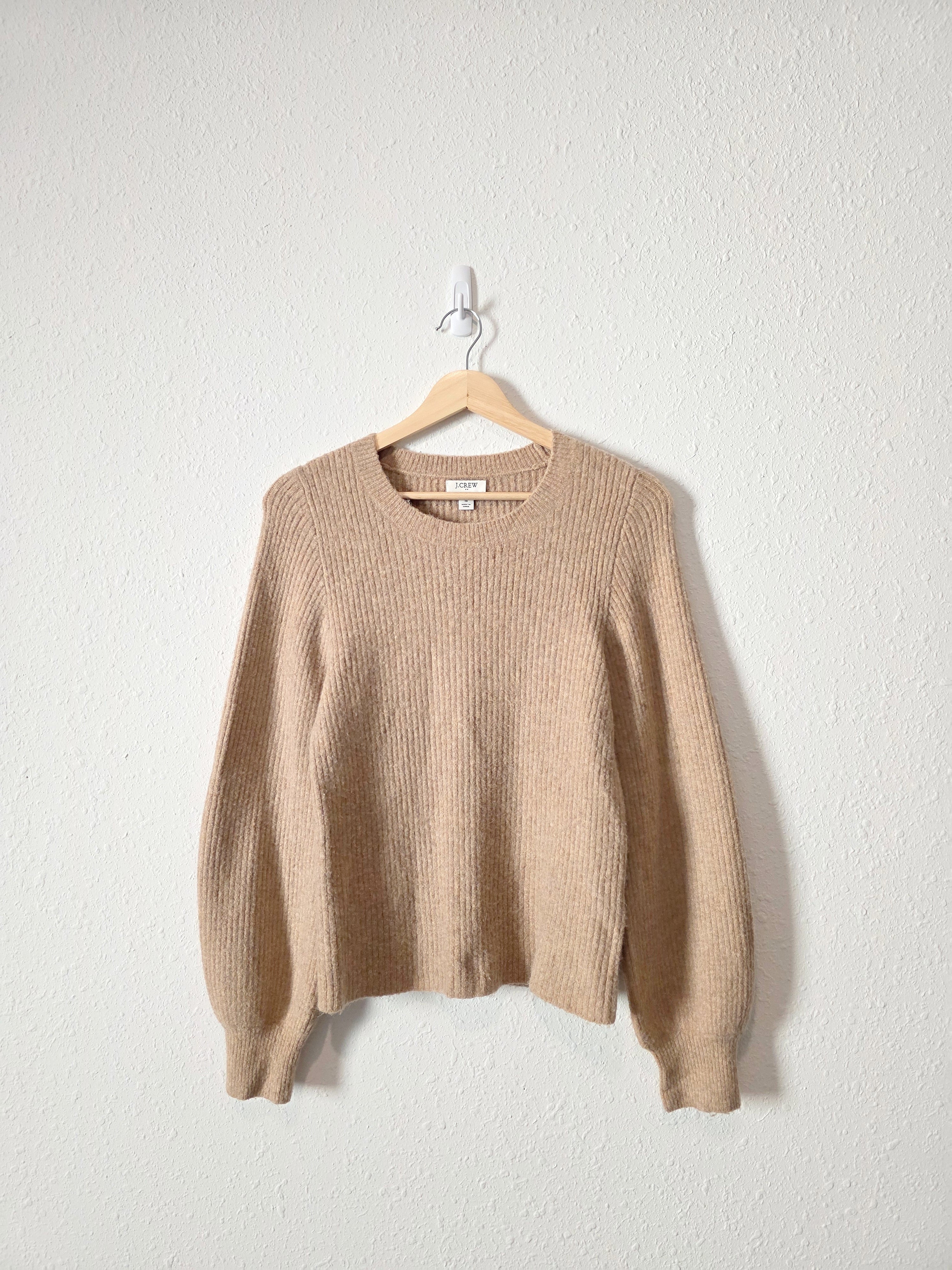 J.Crew Ribbed Puff Sleeve Sweater (S)