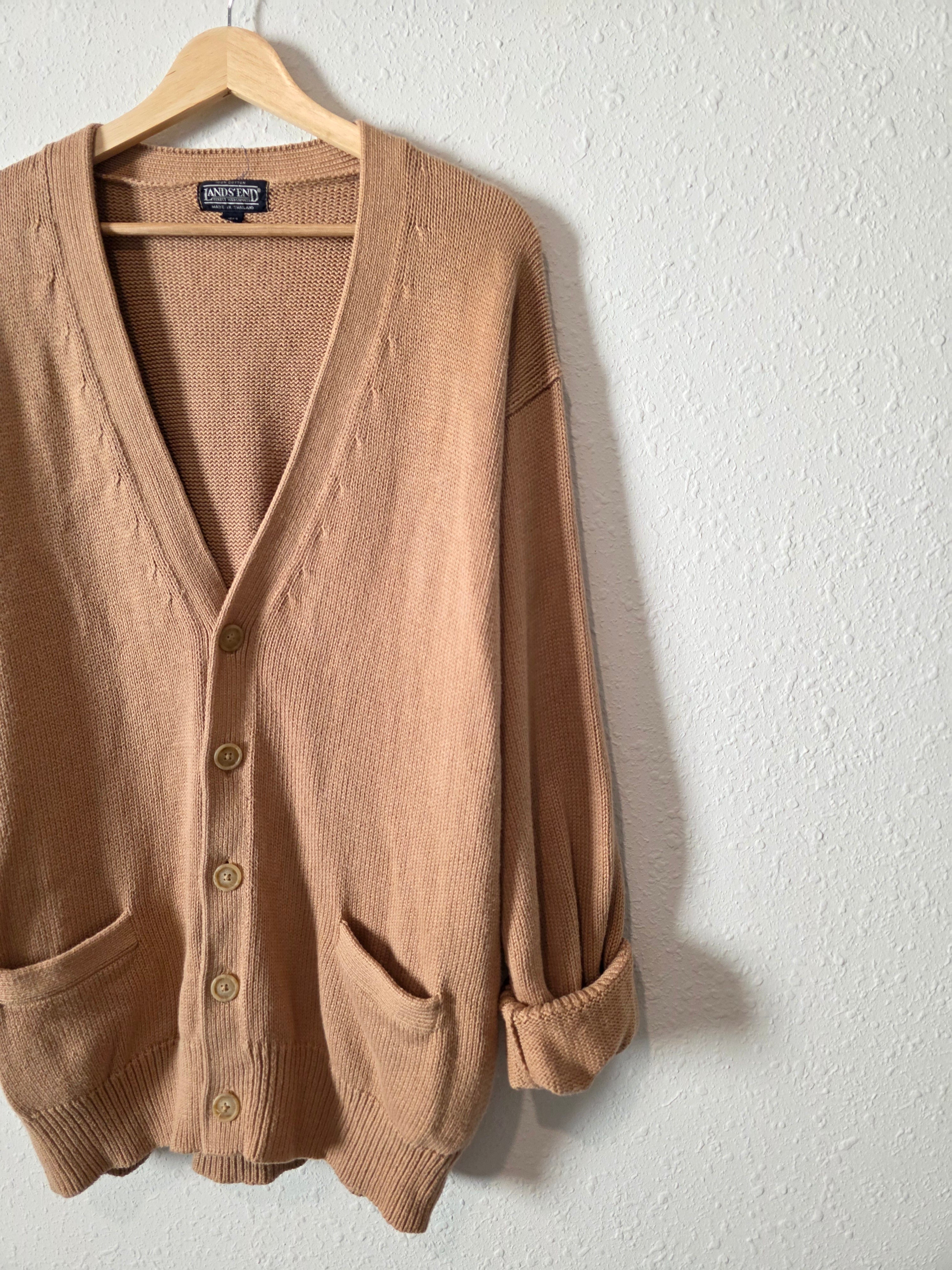 Vintage Lands End Oversized Cotton Cardigan (L)