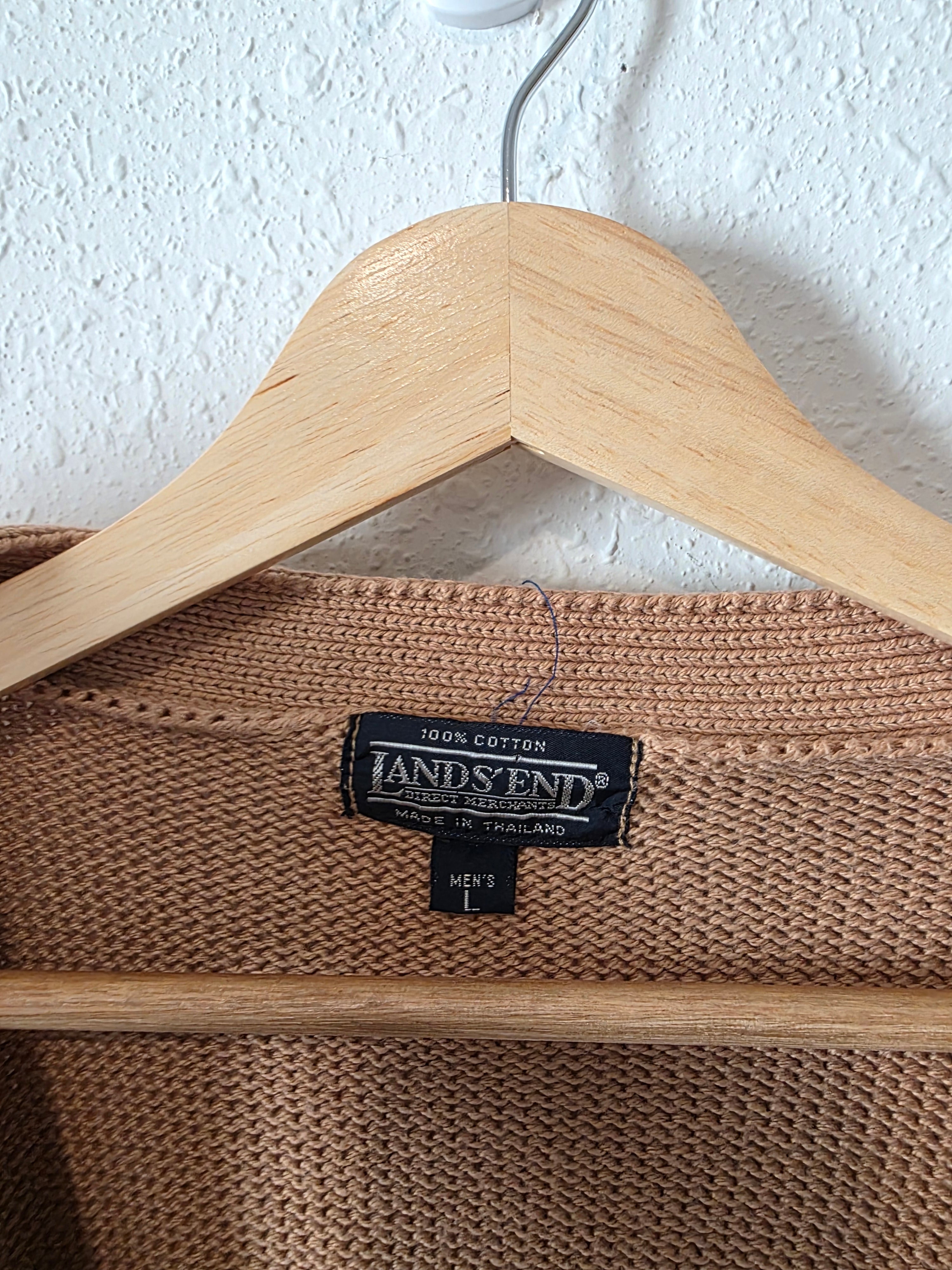 Vintage Lands End Oversized Cotton Cardigan (L)
