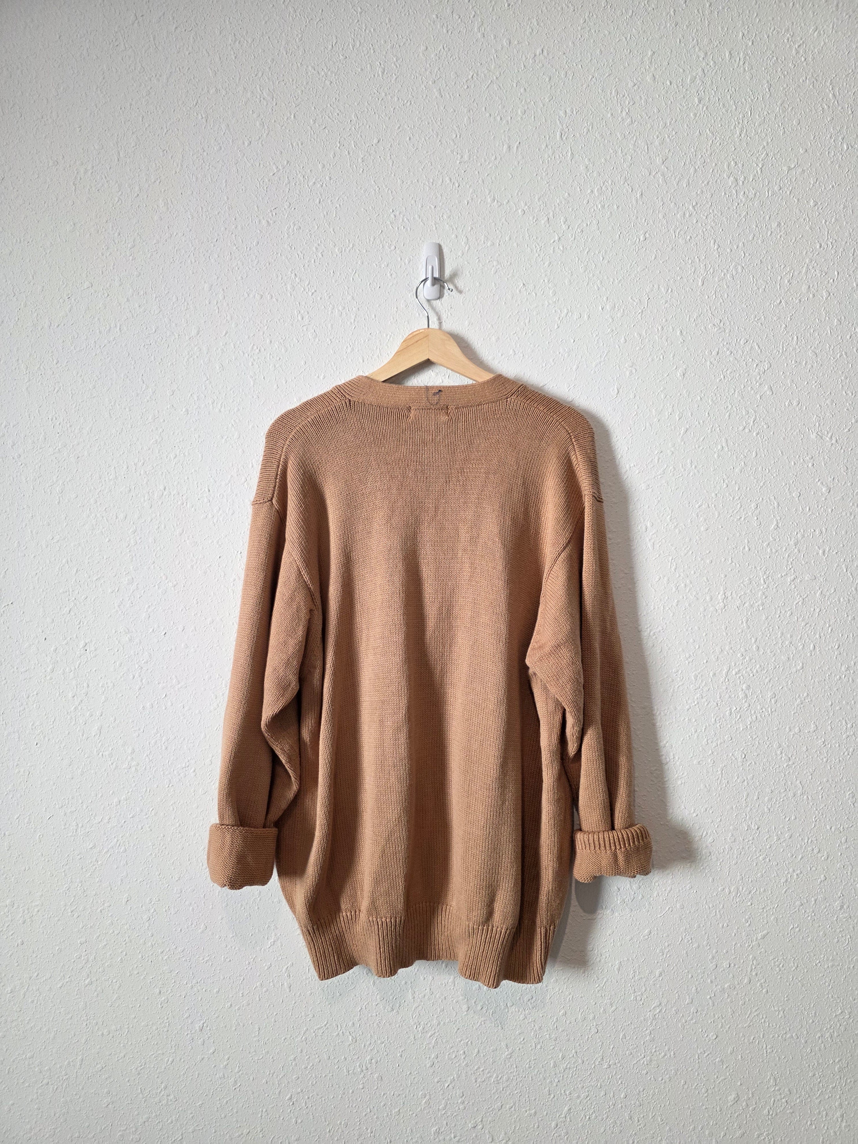 Vintage Lands End Oversized Cotton Cardigan (L)