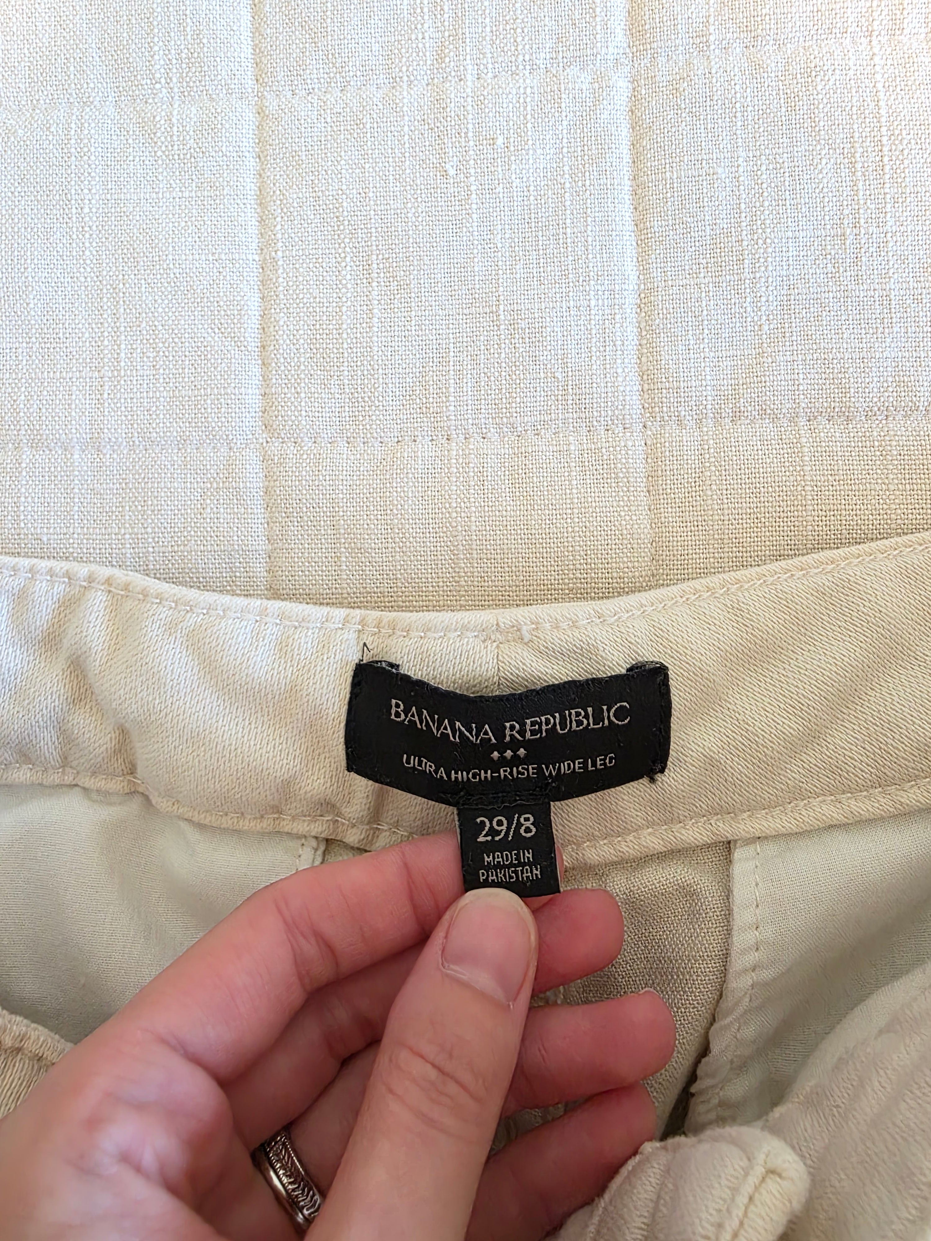 Ecru Wide Leg Jeans (29/8)