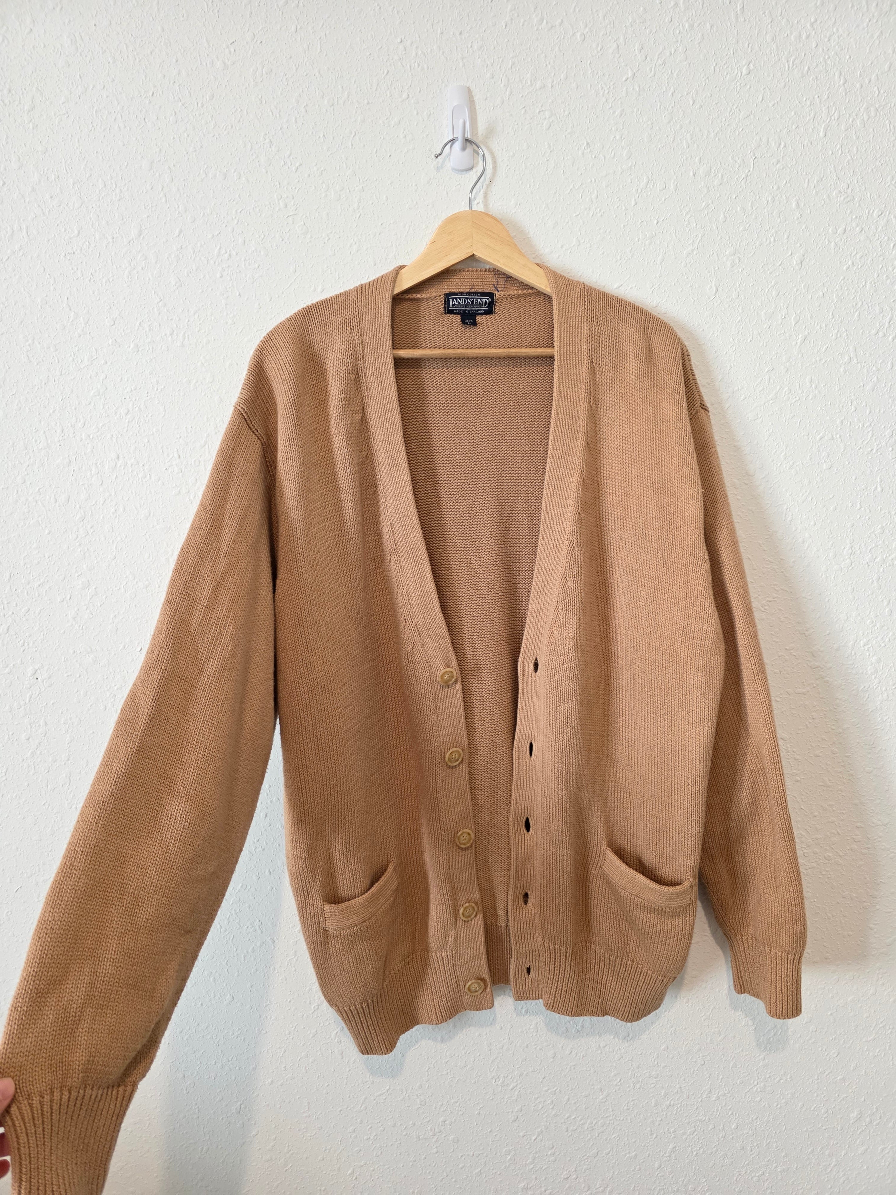 Vintage Lands End Oversized Cotton Cardigan (L)