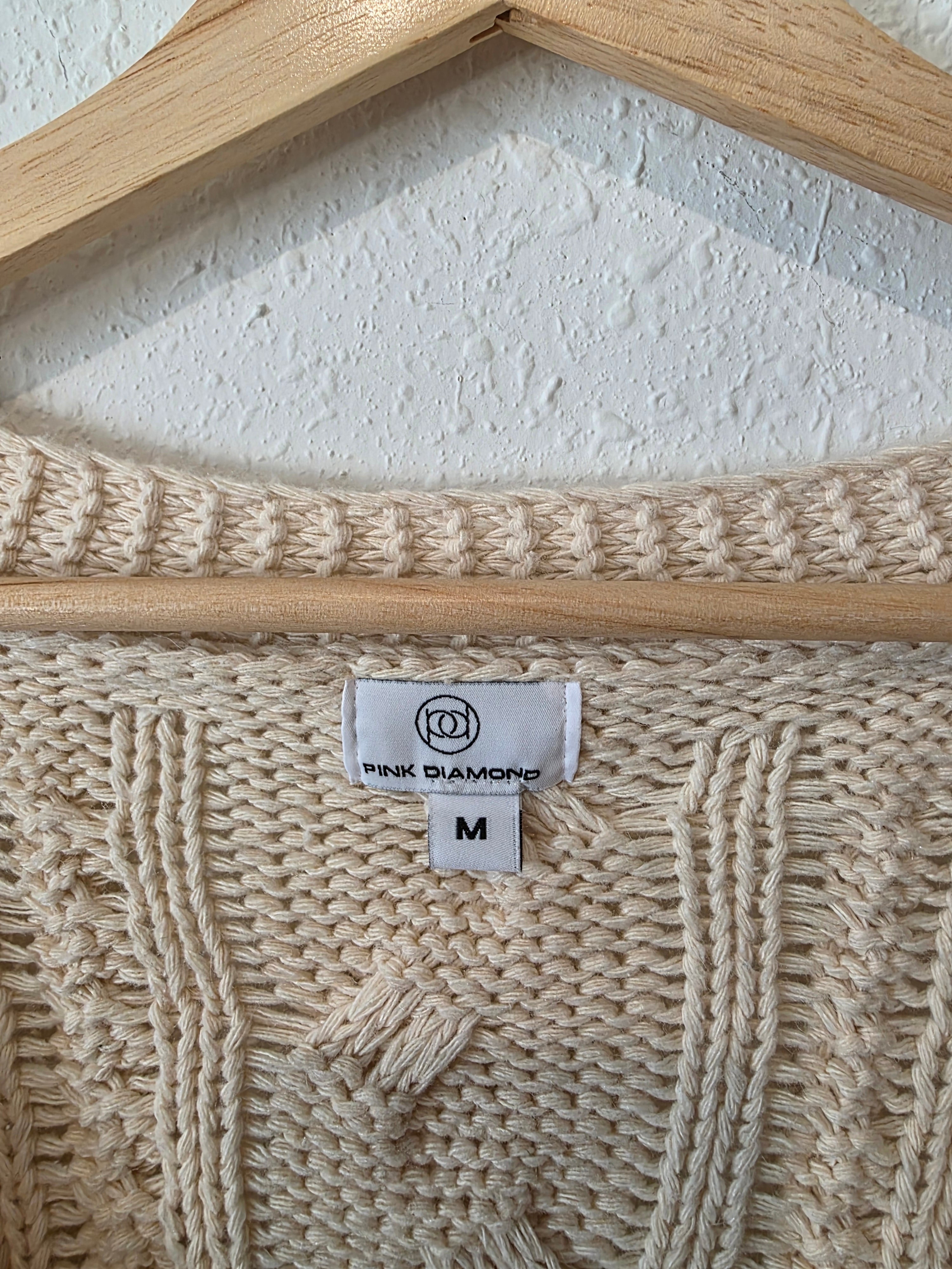 Chunky Cable Knit Cardigan (M)