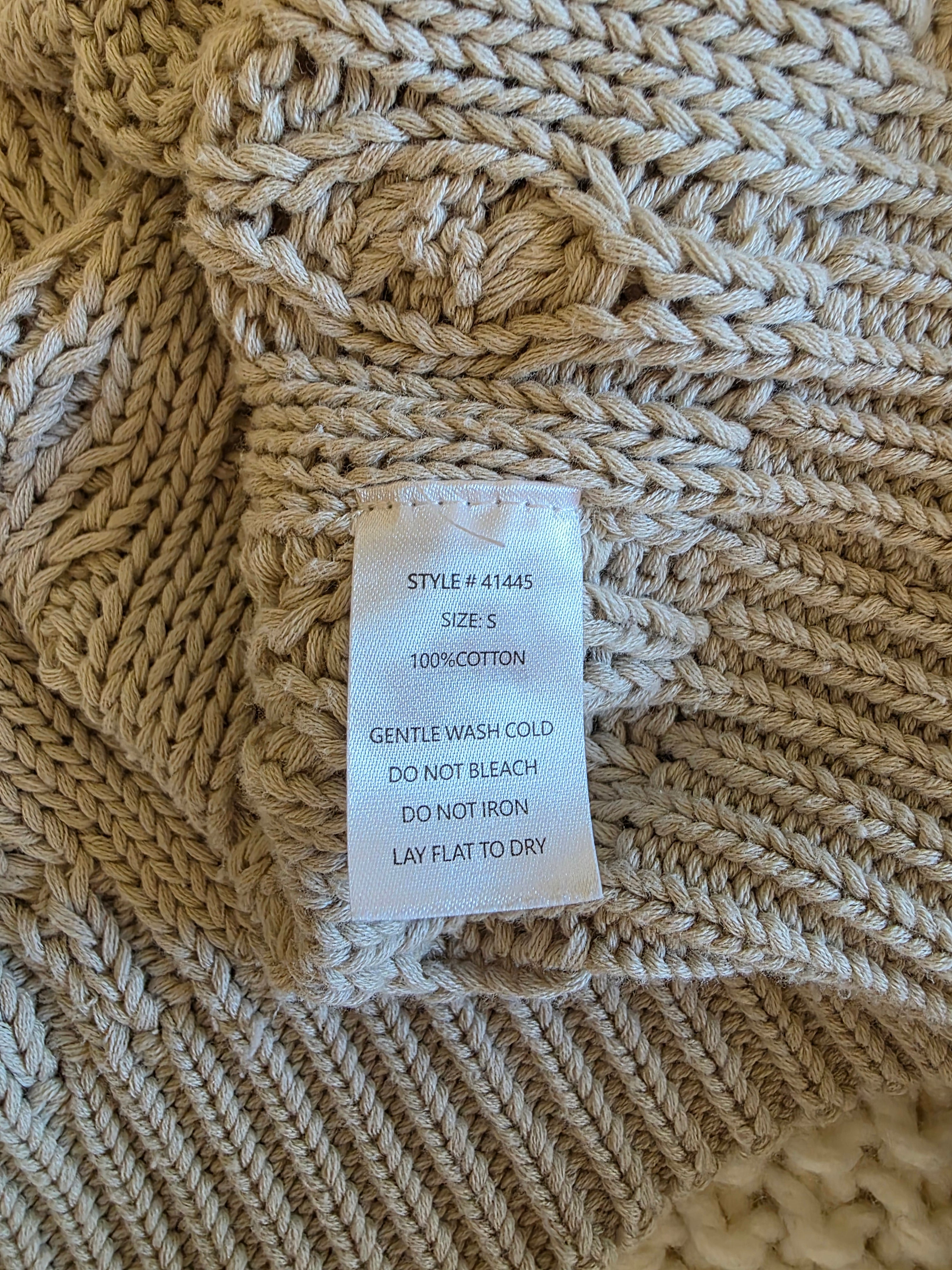 Grade & Gather Chunky Cotton Sweater (S)