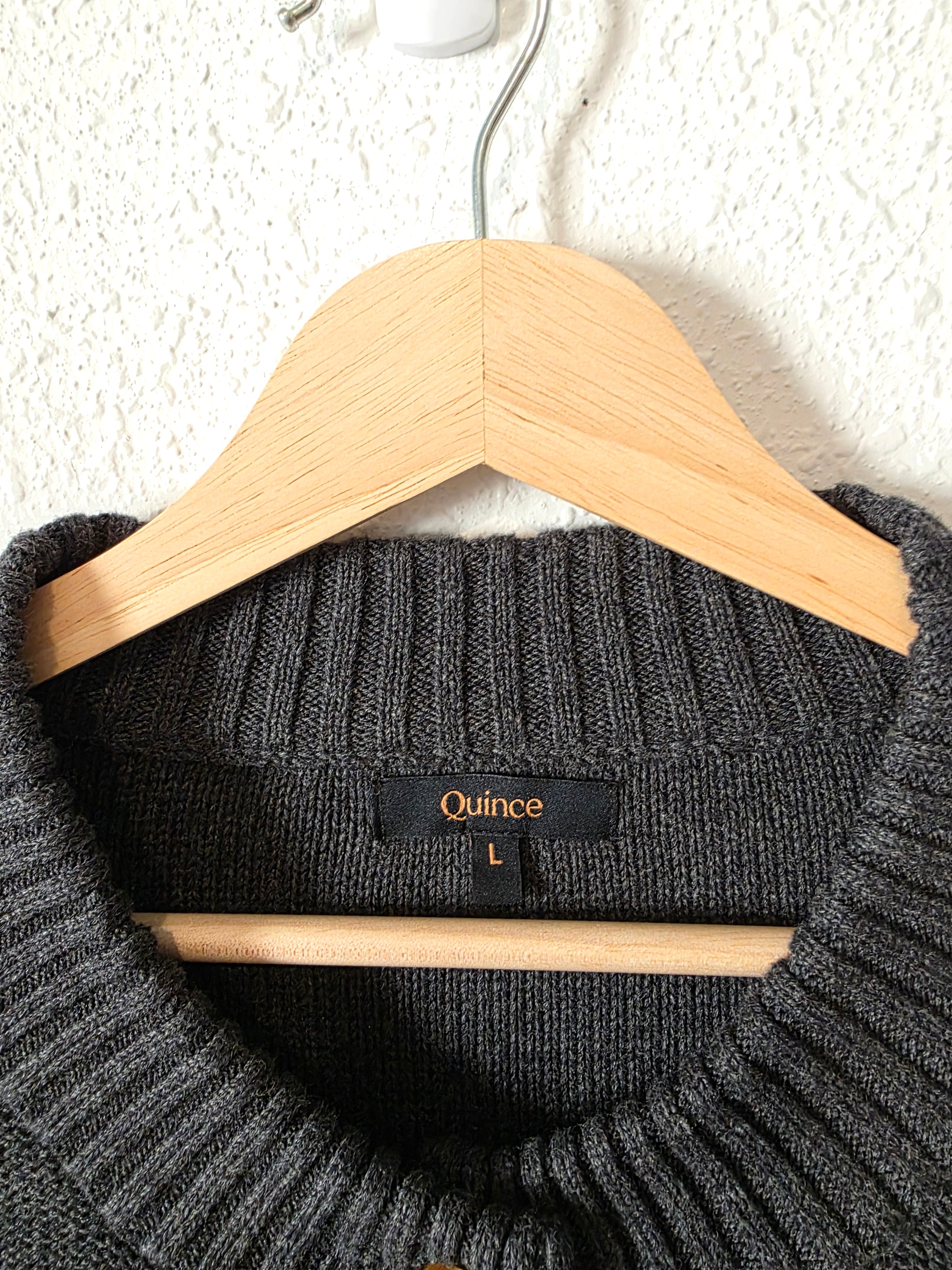 Quince Charocal Organic Cotton Cardigan (L)