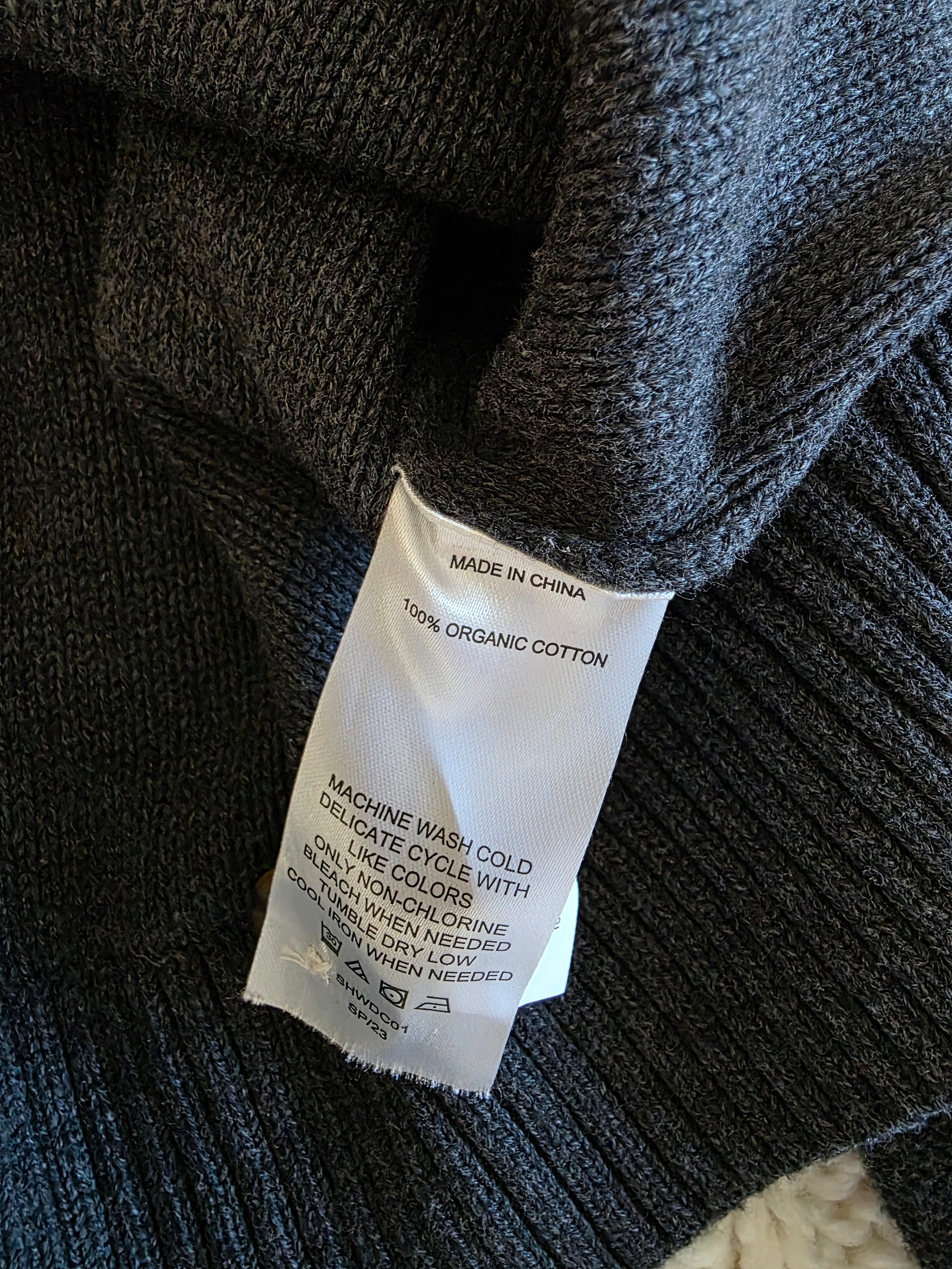 Quince Charocal Organic Cotton Cardigan (L)