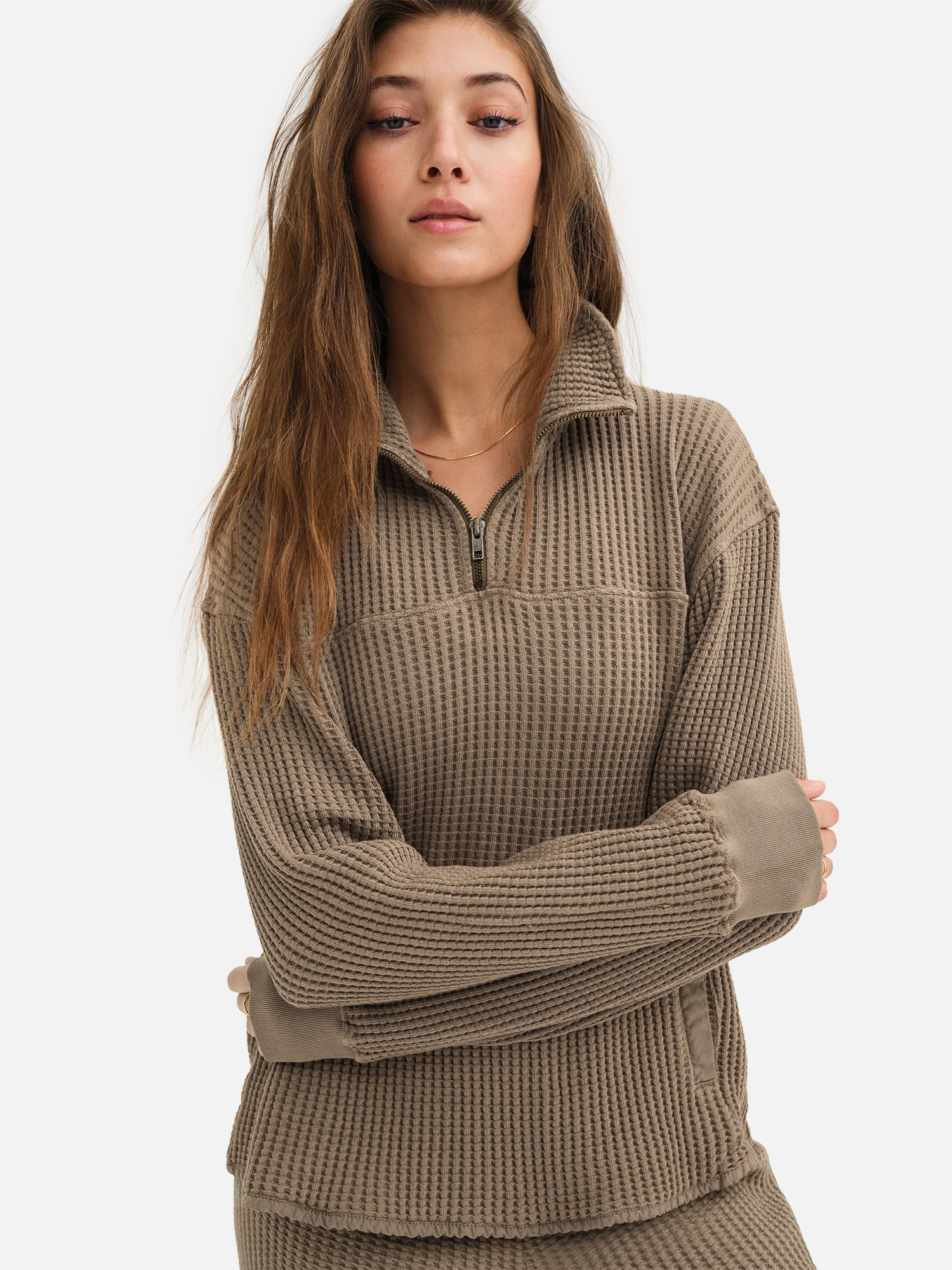 Mate Waffle Quarter Zip (S)
