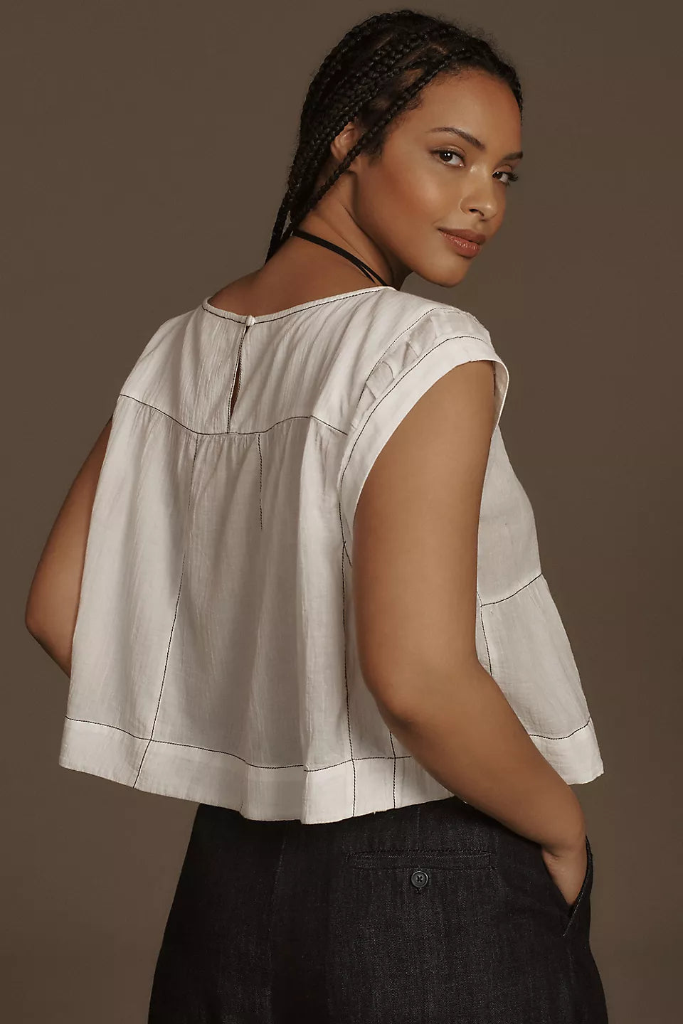 Anthropologie Cotton Babydoll Top (3X)