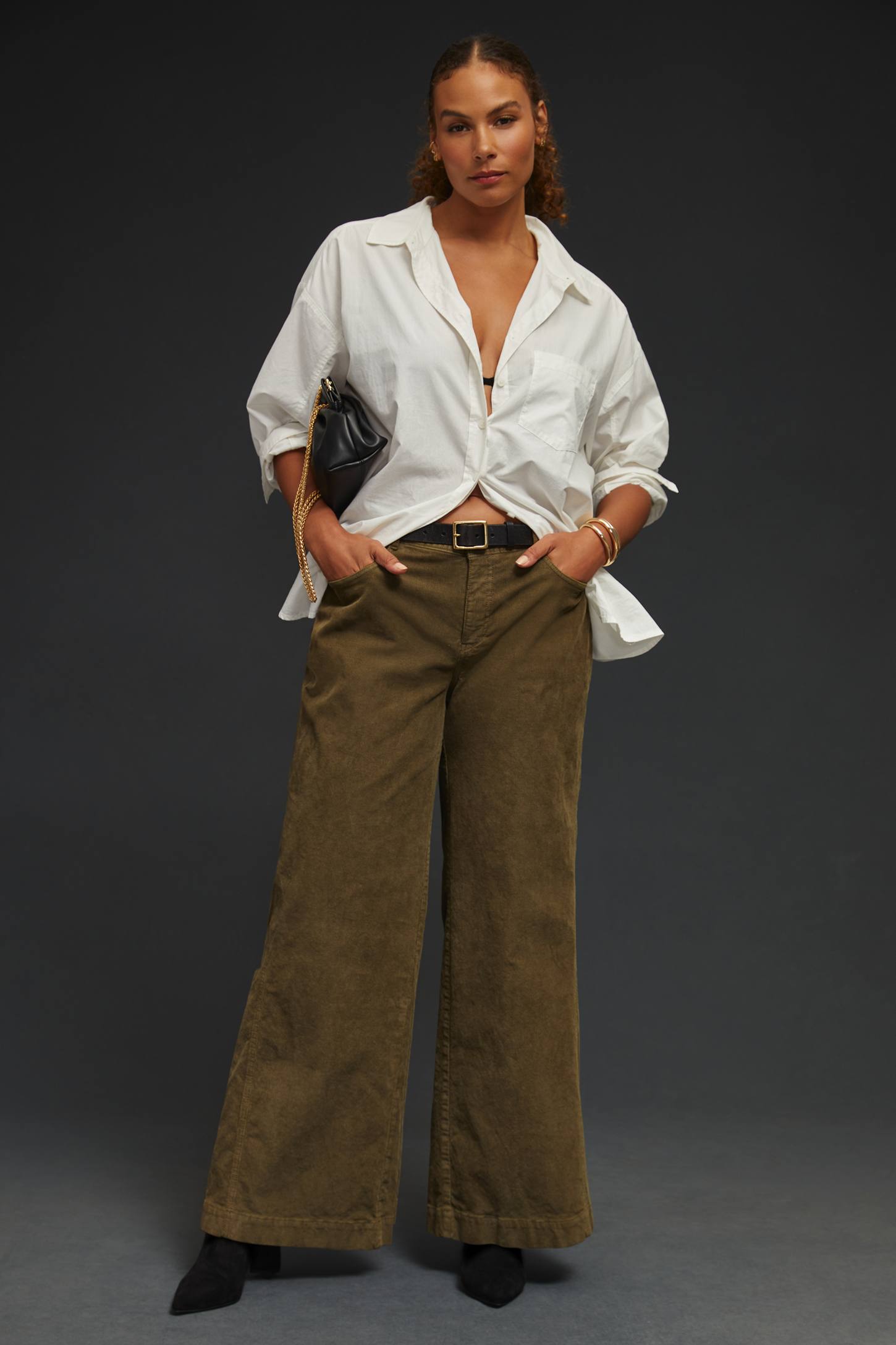 Anthropologie Brown Wide Leg Cord Pants (32)