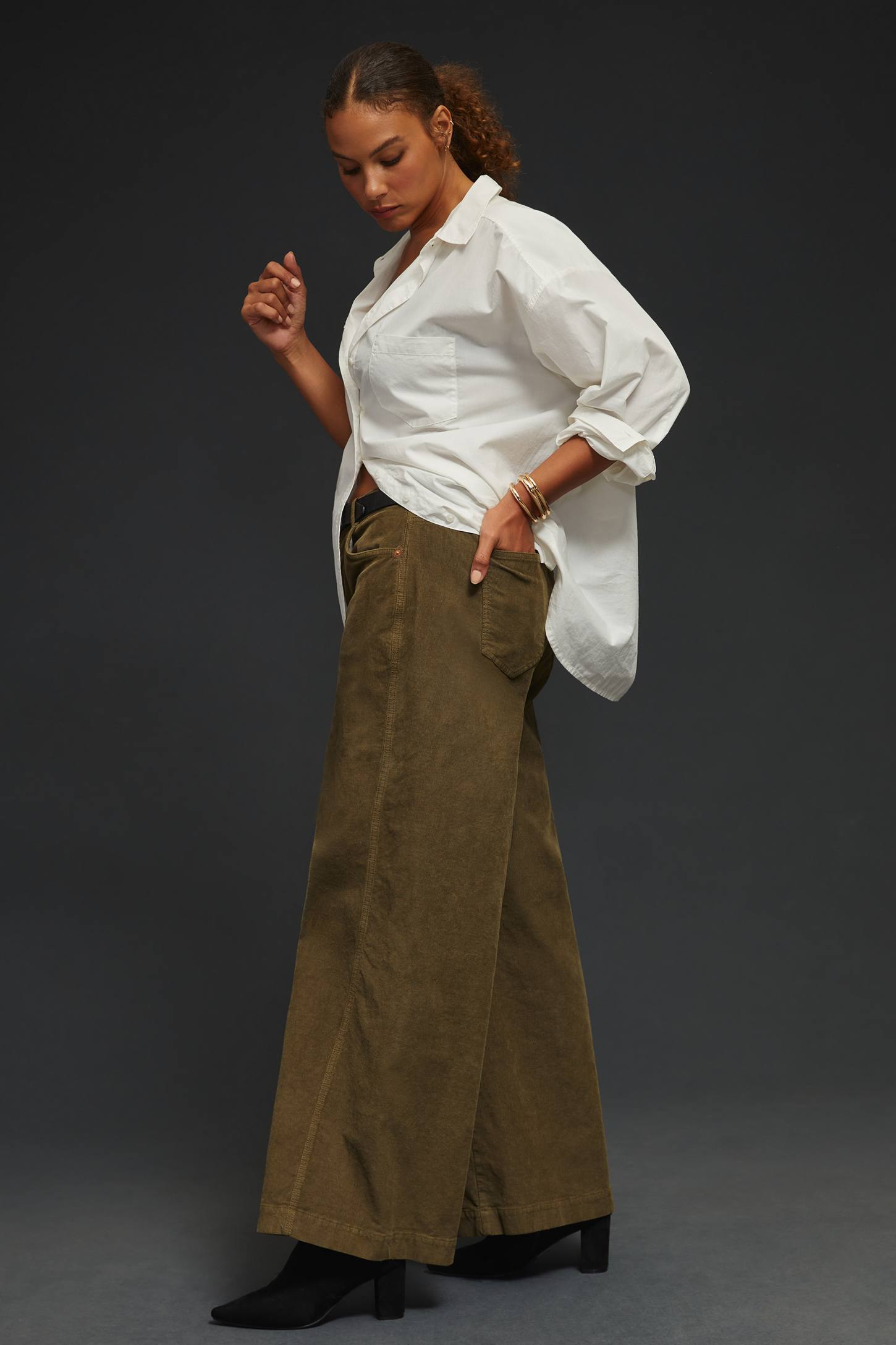 Anthropologie Brown Wide Leg Cord Pants (32)