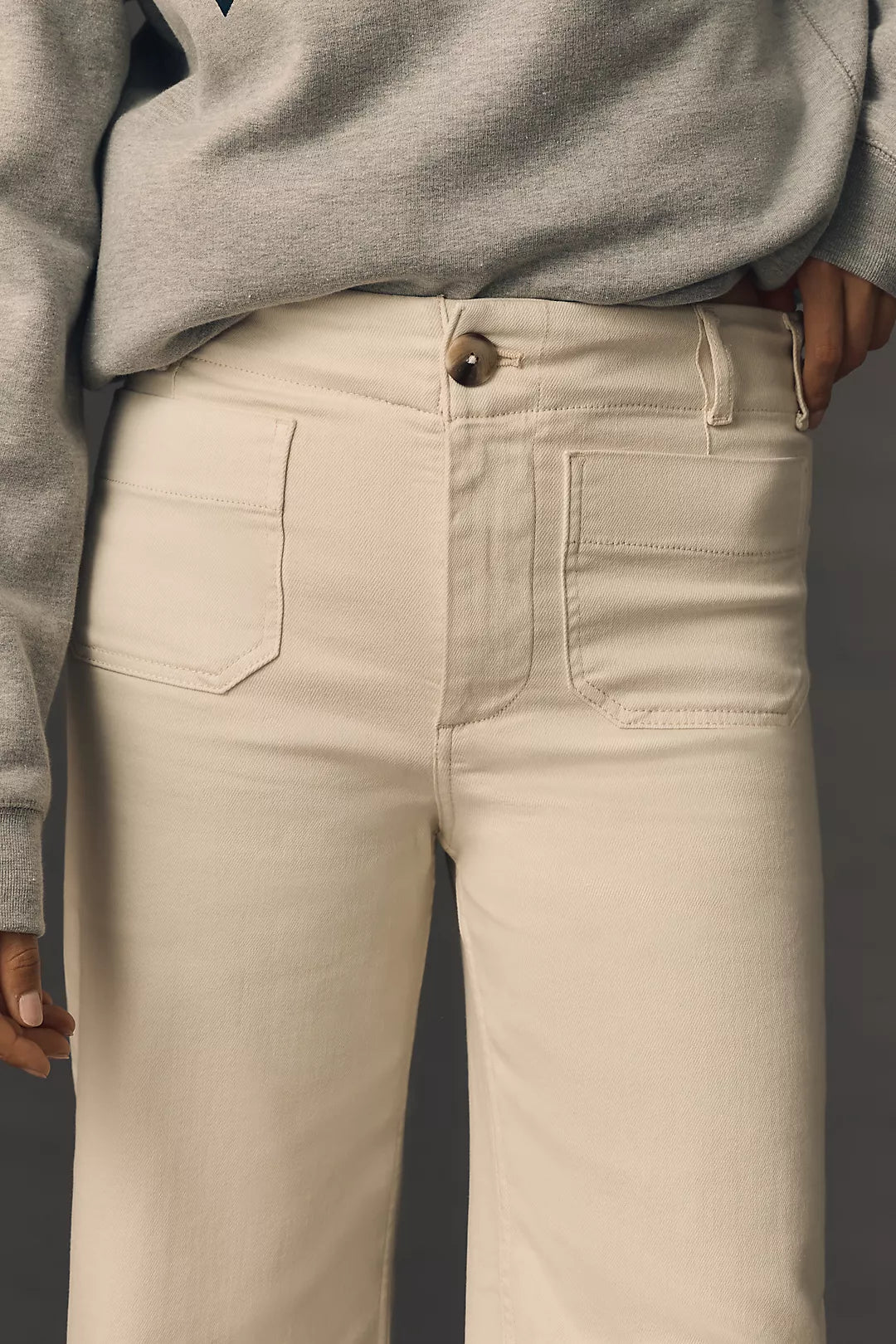 Anthropologie Ecru Wide Leg Pants (31)