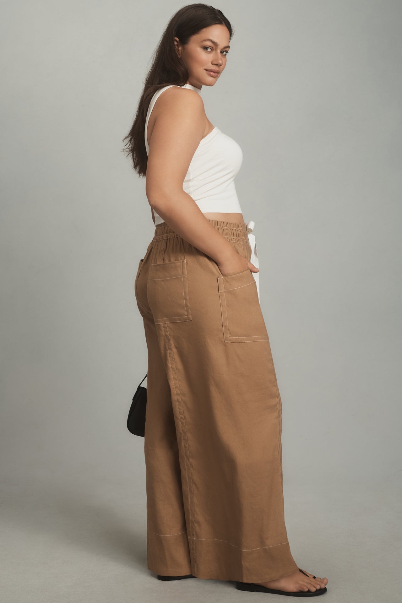 Anthropologie Wide Leg Linen Pants (3X)
