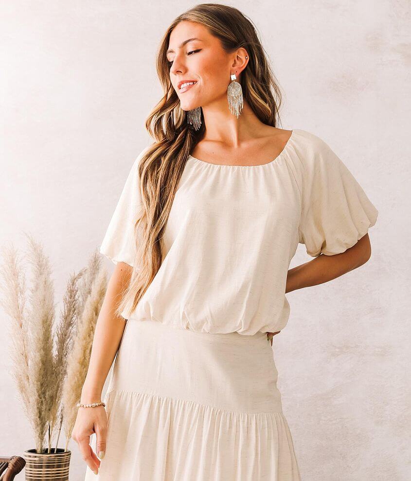 Moon River Linen Blend Top (S)