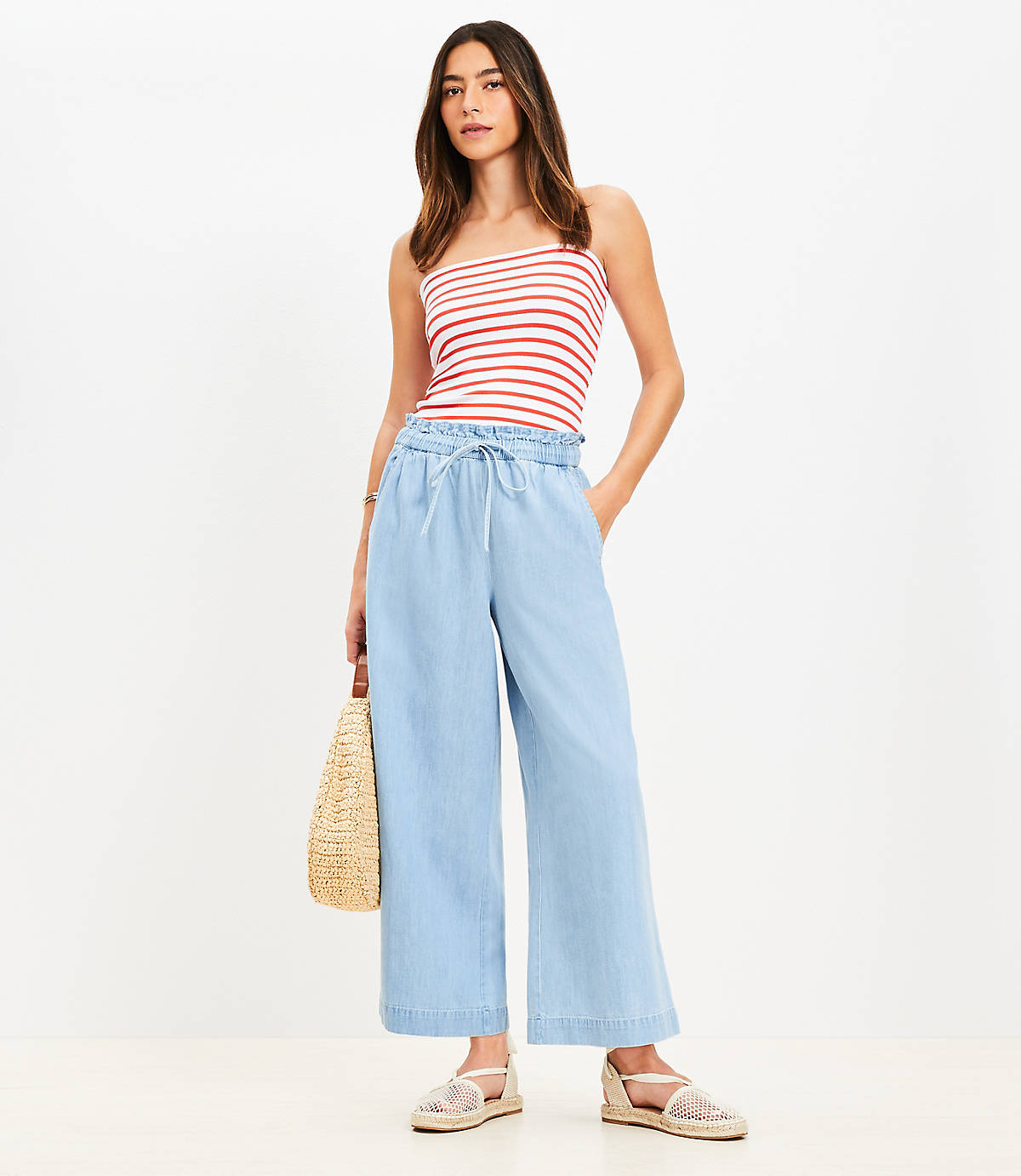 Loft Wide Leg Easy Pants (XS)
