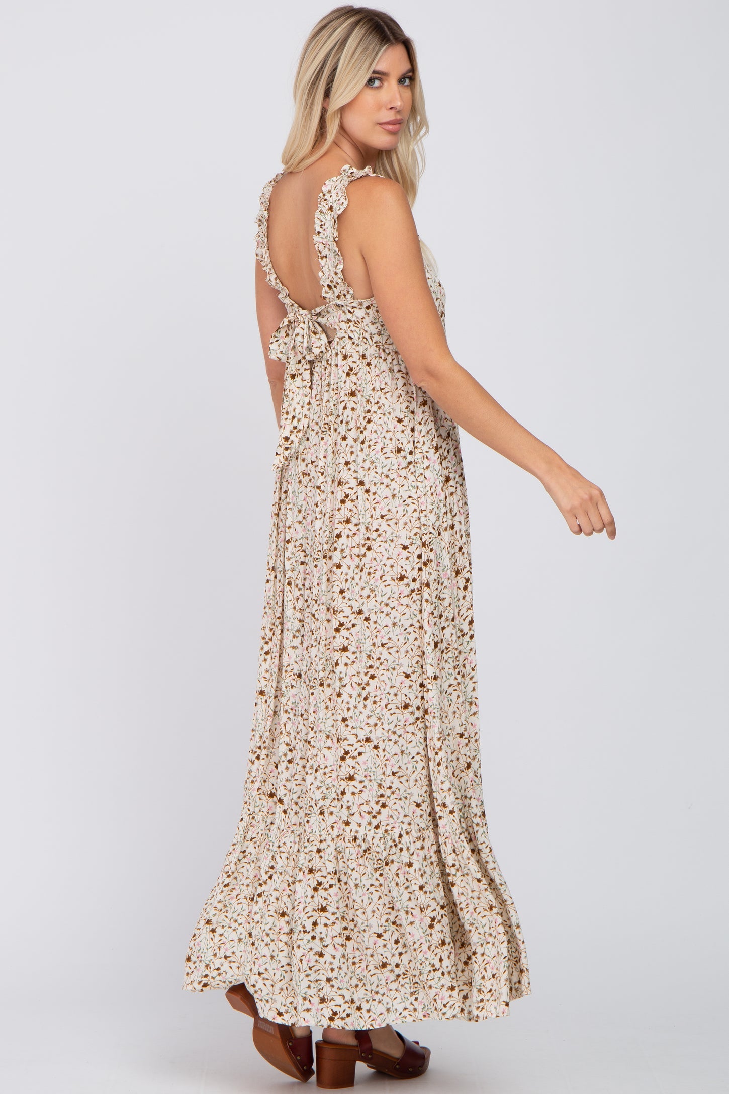 Easel Floral Maxi Dress (L)