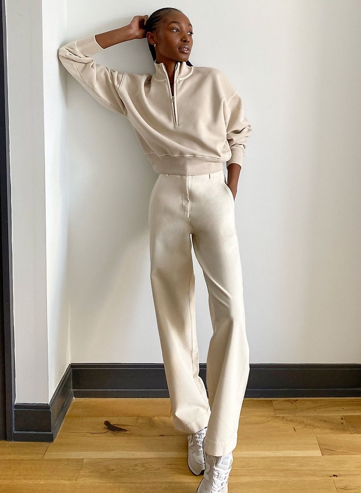 Wilfred Neutral Straight Pants (0)