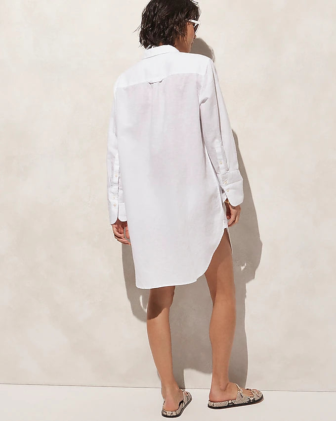 J.Crew Linen Cotton Button Up (L)