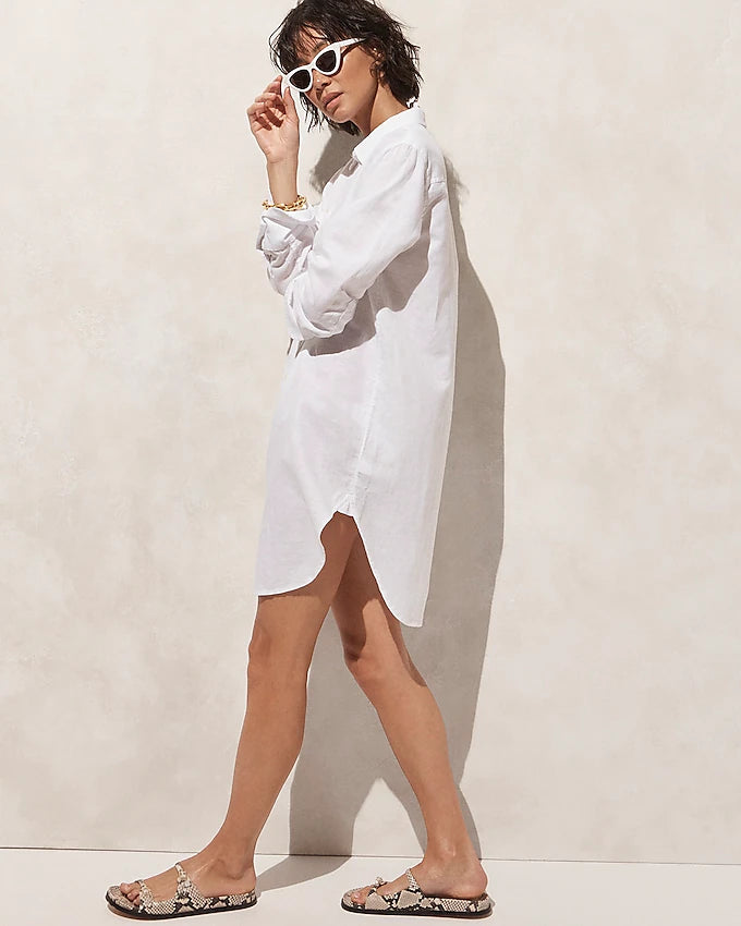 J.Crew Linen Cotton Button Up (L)