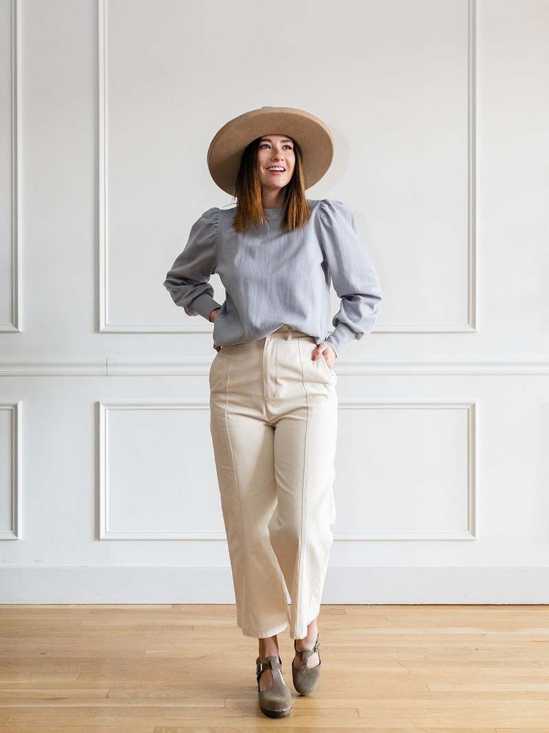 Mod Ref Ecru Straight Pants (S)