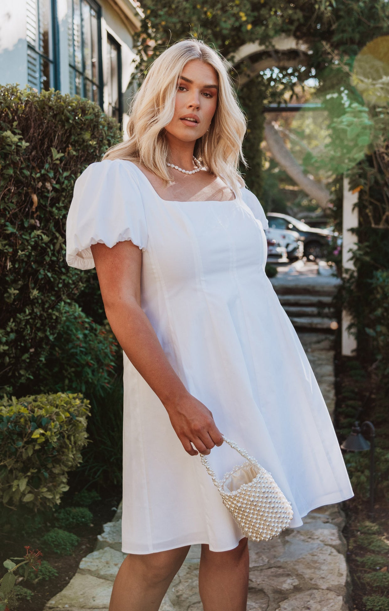 SMYM White Puff Sleeve Dress (3X)
