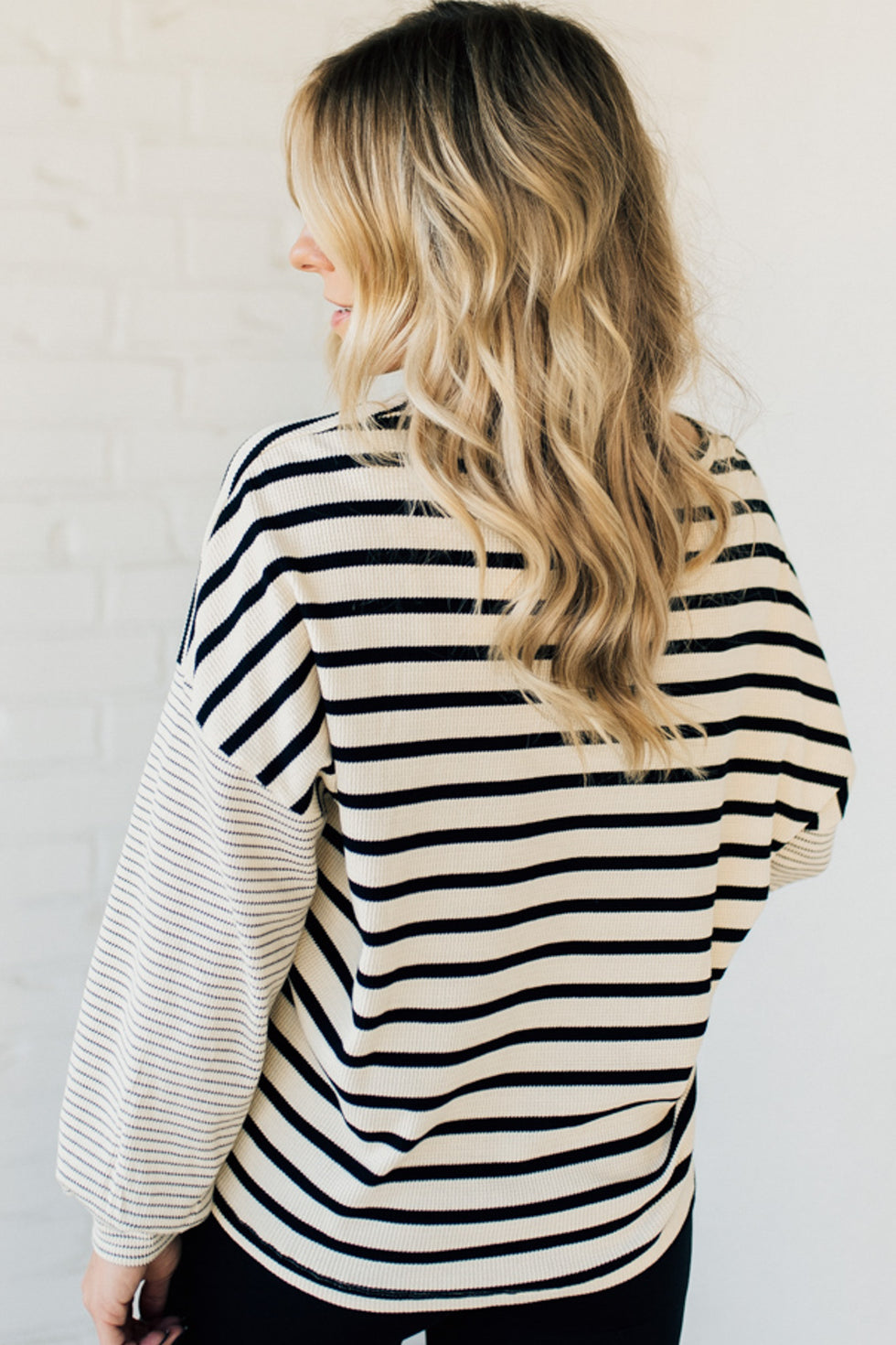Hayden Striped Oversized Tee (S)