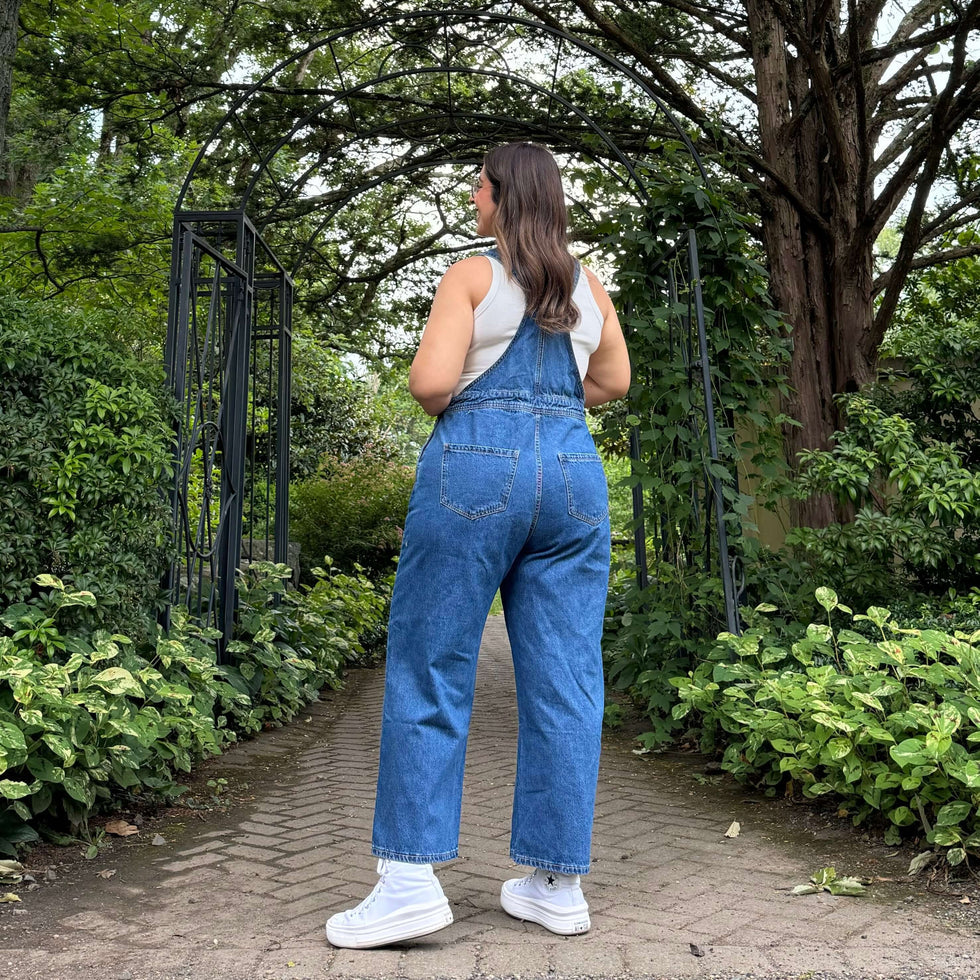 Relaxed Heart Denim Overalls (5X)