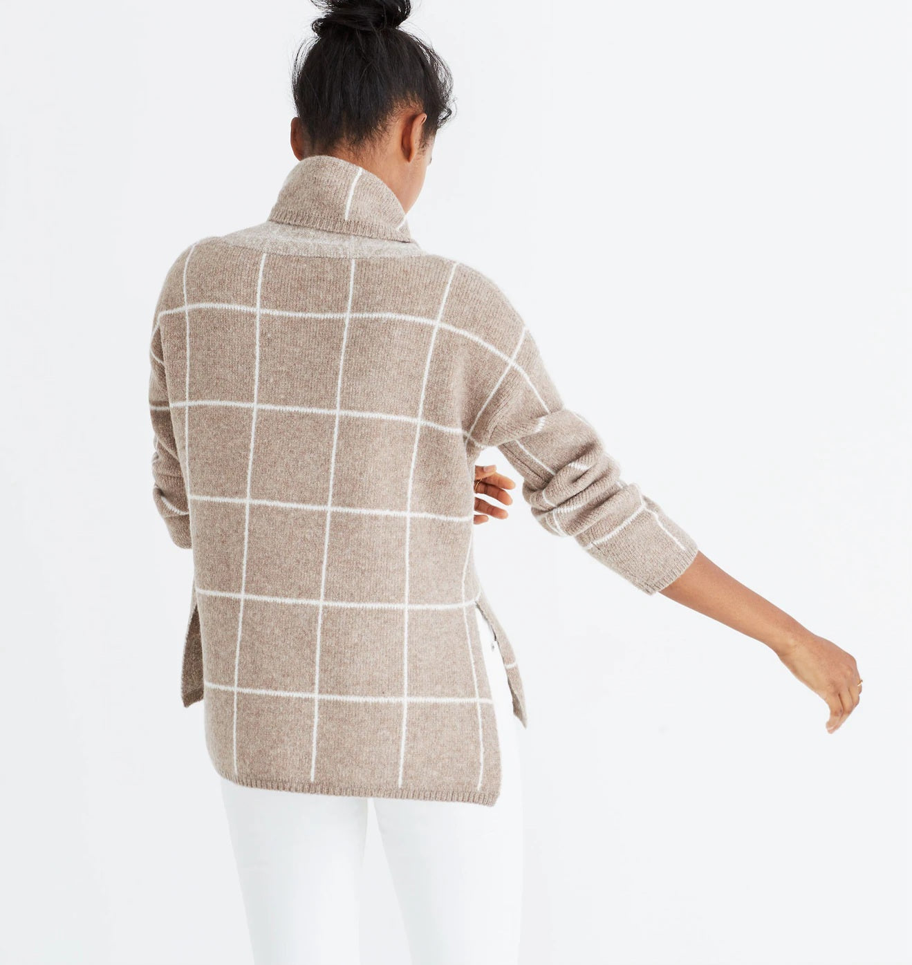 Madewell Checkered Turtleneck Sweater (L)