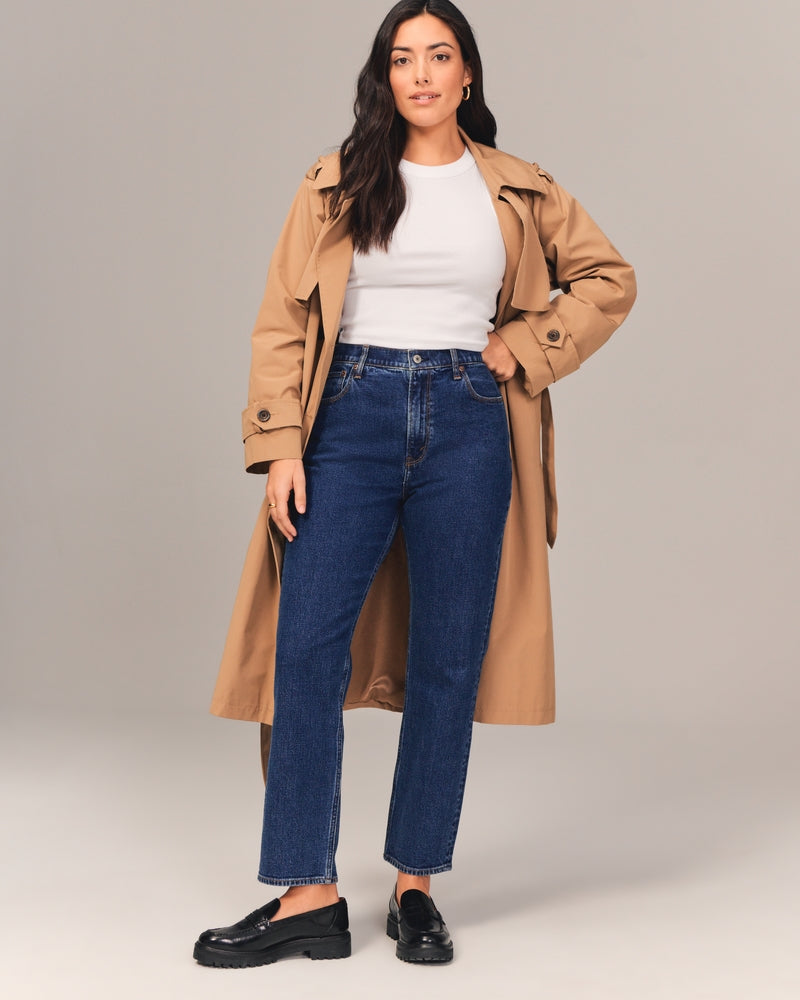 Abercrombie High Rise Ankle Straight Jeans (26/2)