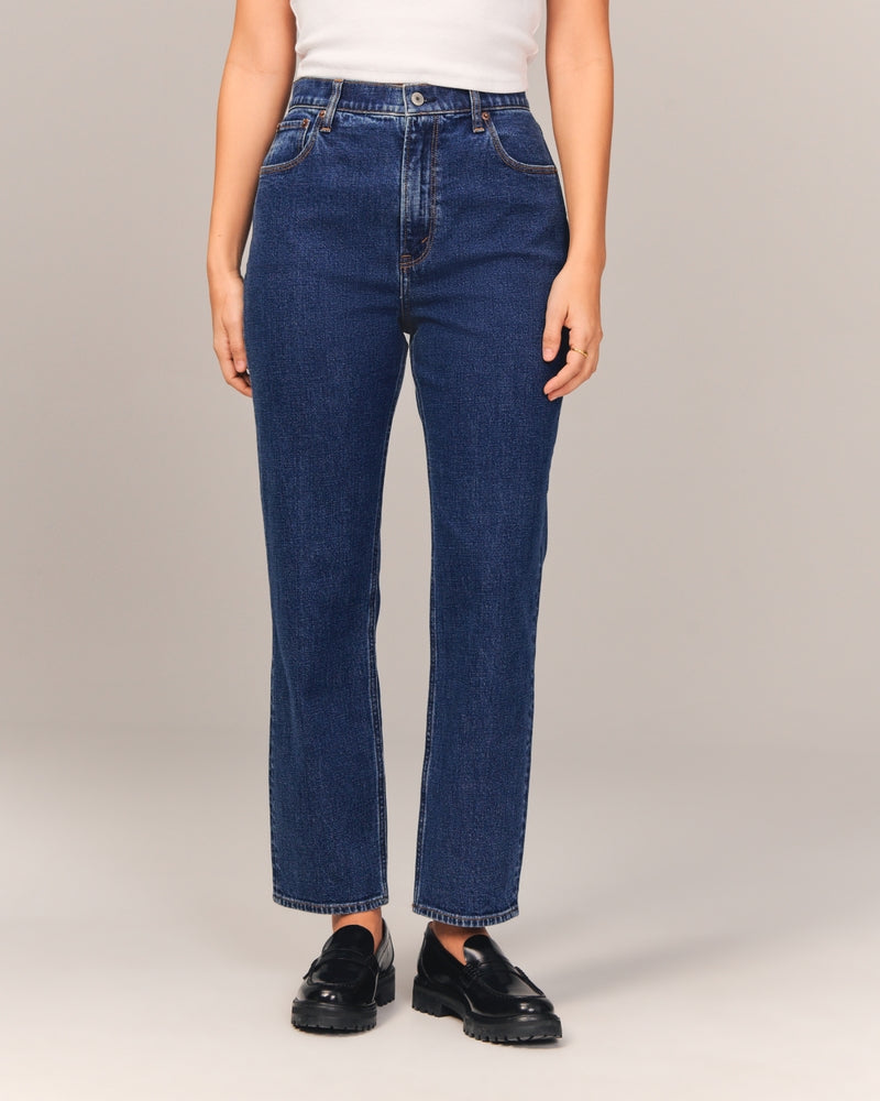 Abercrombie High Rise Ankle Straight Jeans (26/2)