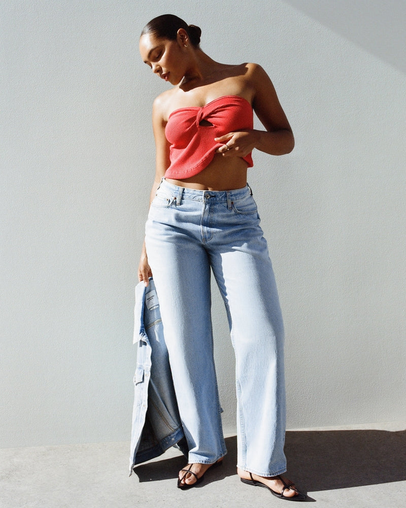 Abercrombie Light Wash Loose Jeans (34/18)