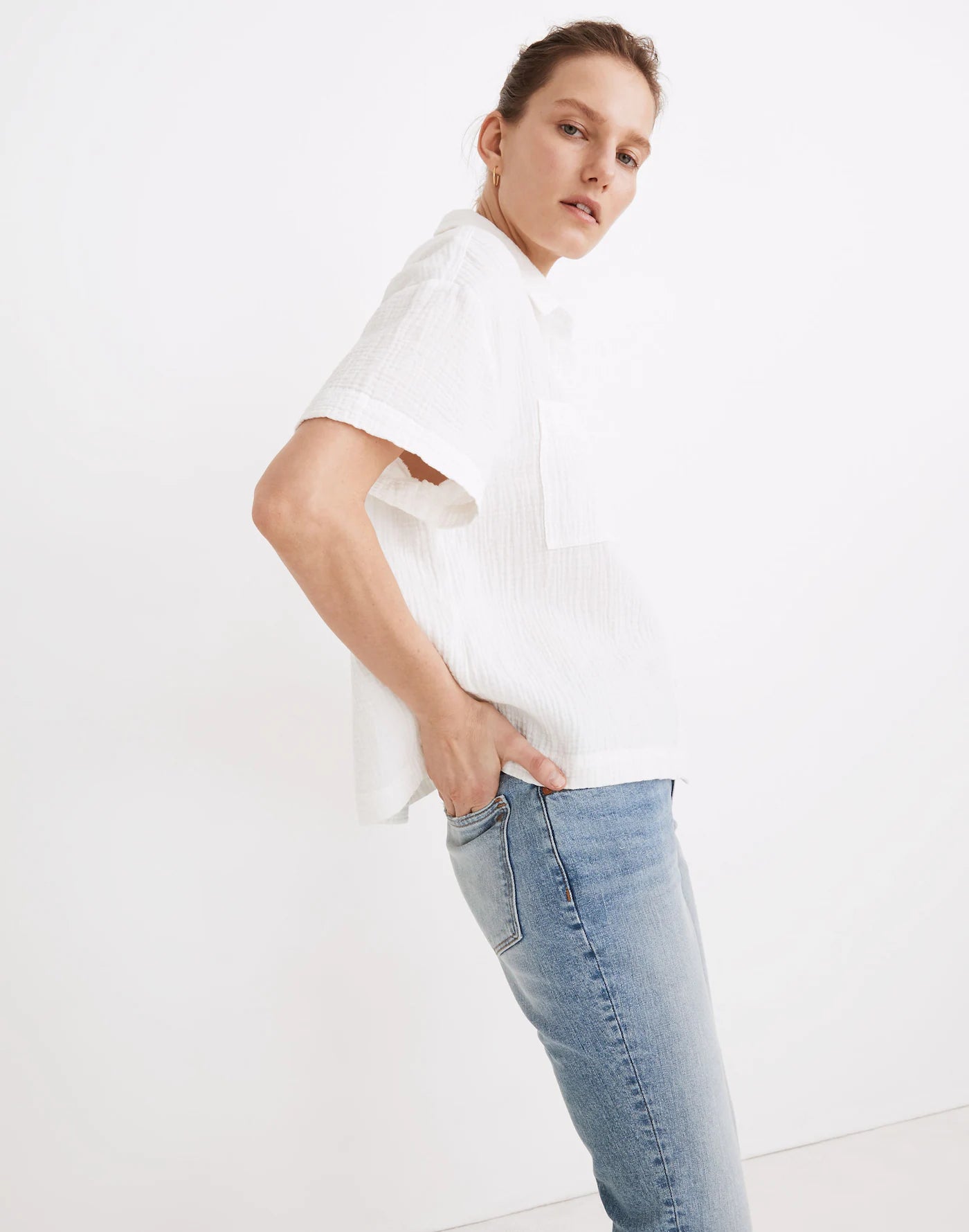 Madewell Cotton Gauze Button Up (S)