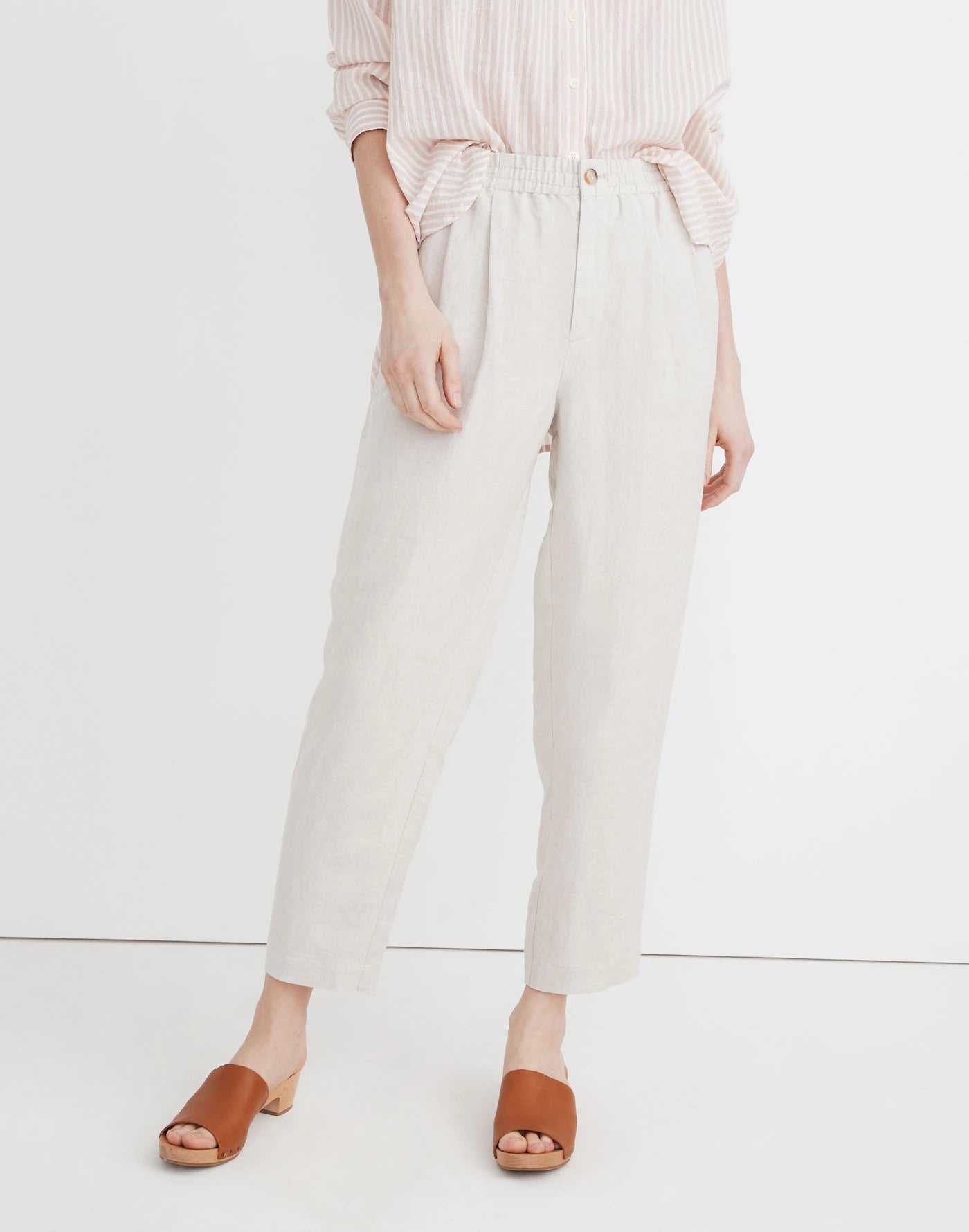 Madewell Linen Blend Straight Pants (M)