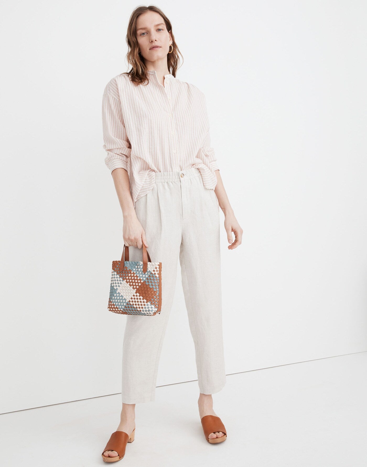 Madewell Linen Blend Straight Pants (M)