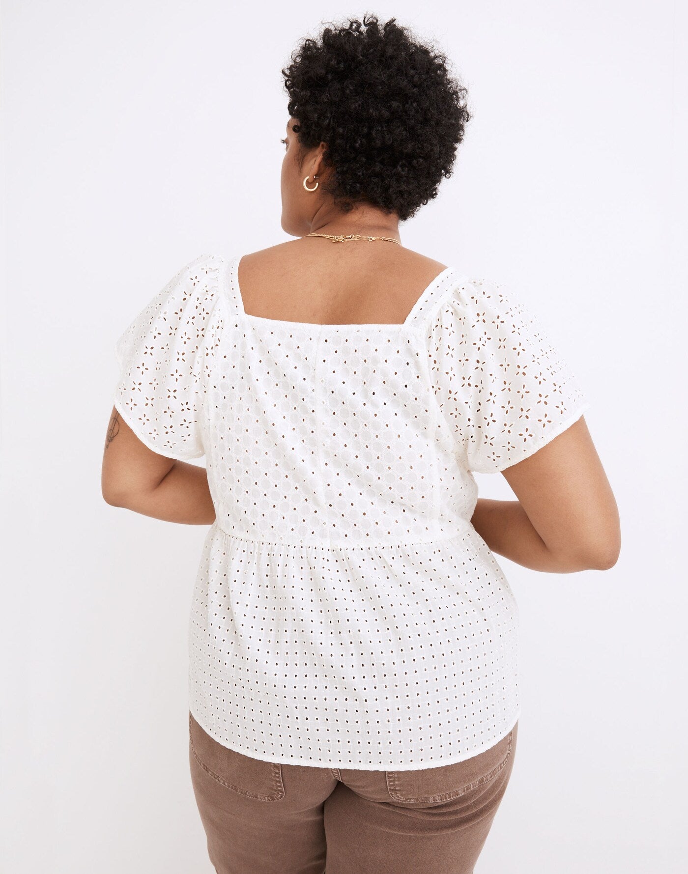 NEW Madewell Cream Eyelet Blouse (L)