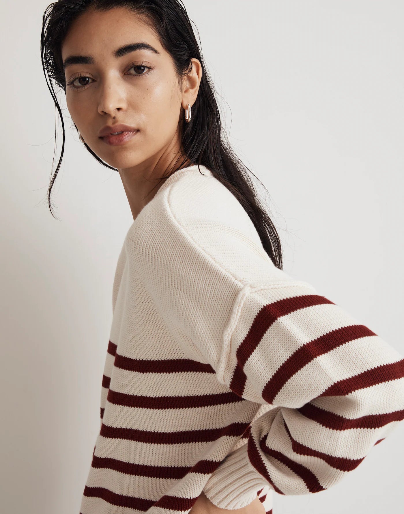 Madewell Cotton Striped Sweater (L)
