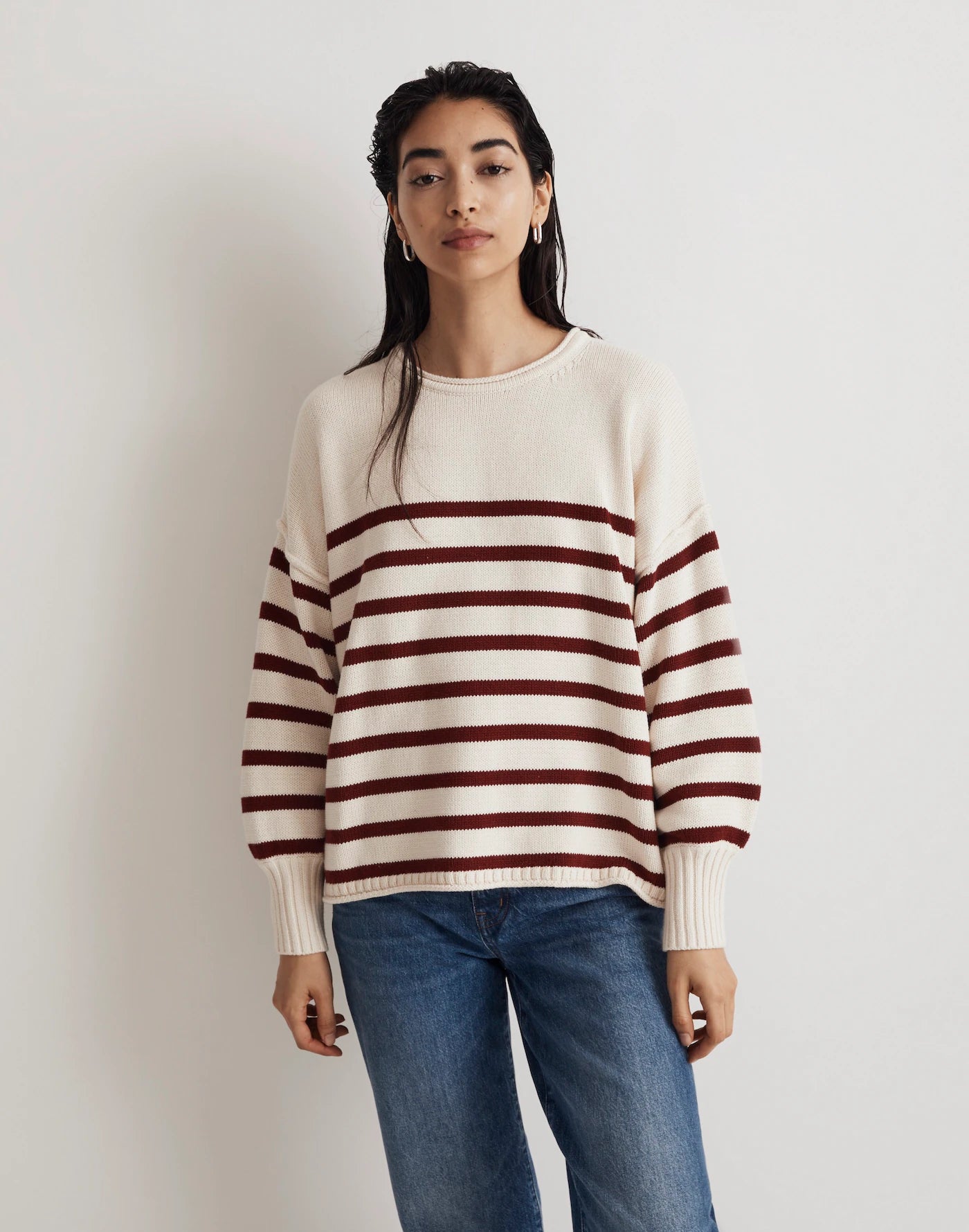 Madewell Cotton Striped Sweater (L)
