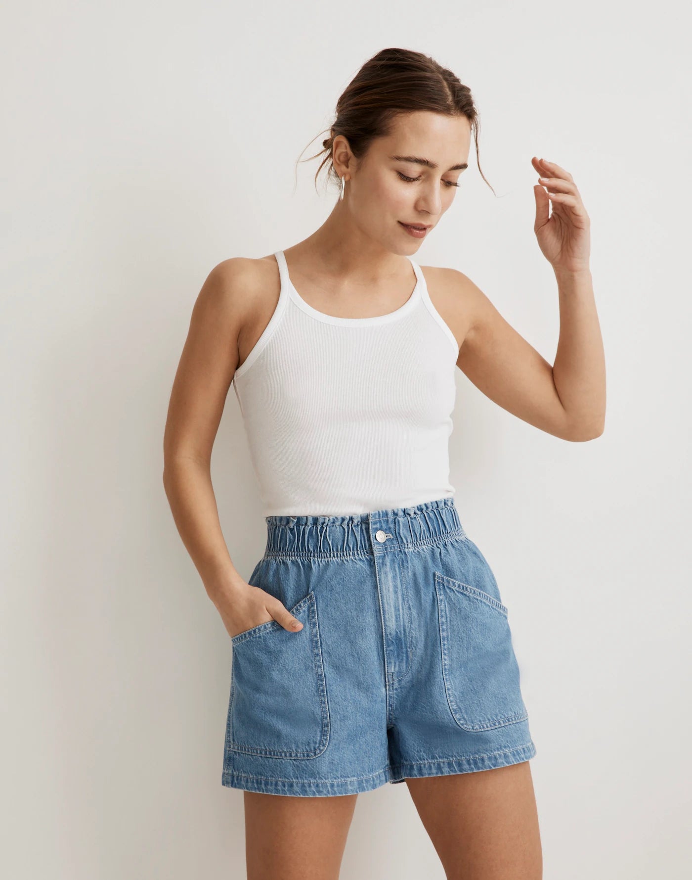 NEW Madewell Denim Pull On Shorts (30)