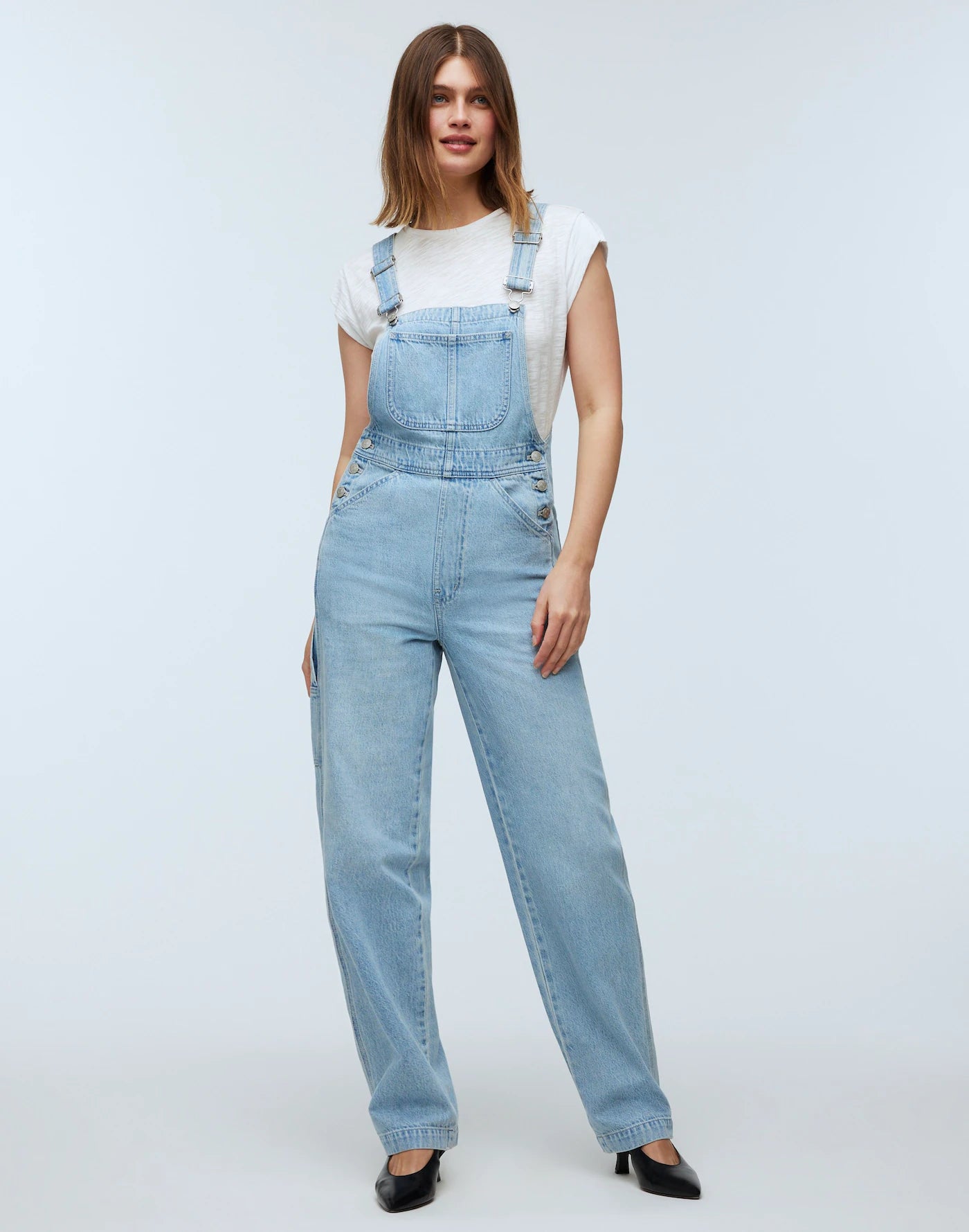 Madewell Light Wash Denim Overalls (MT)