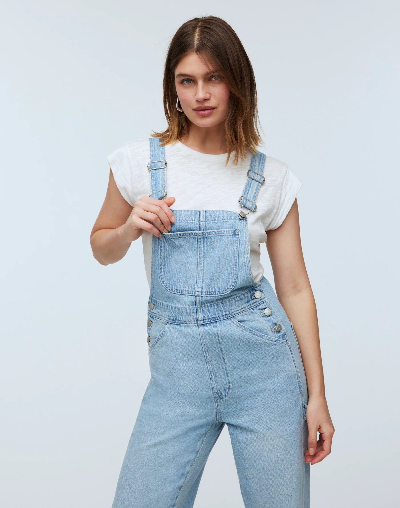 Madewell Light Wash Denim Overalls (MT)
