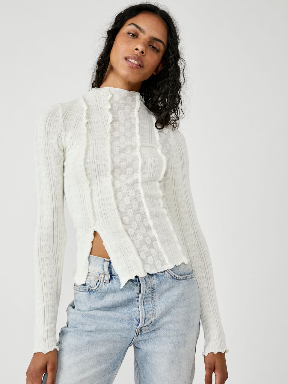 NEW Free People Floral Lace Top (M)