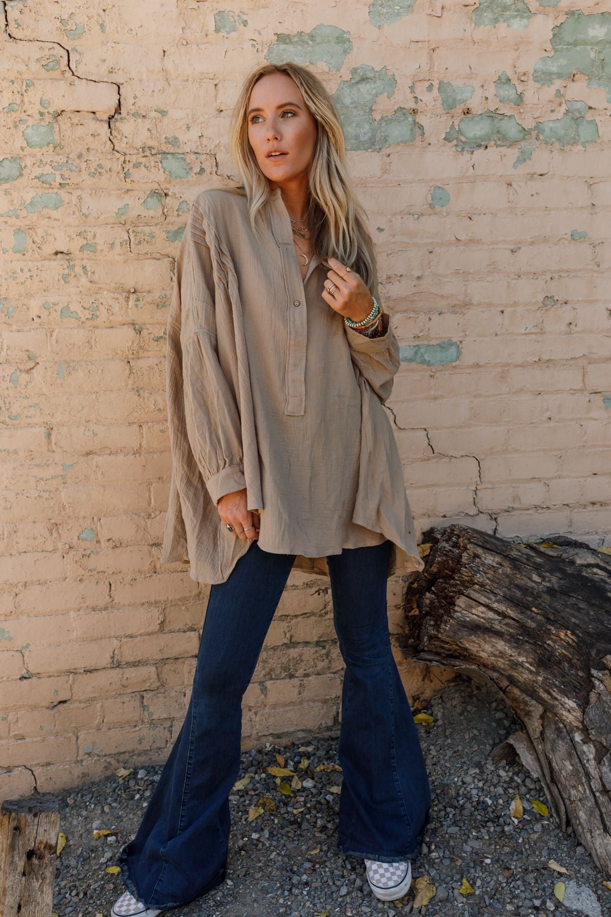 Oversized Cotton Gauze Tunic (S)