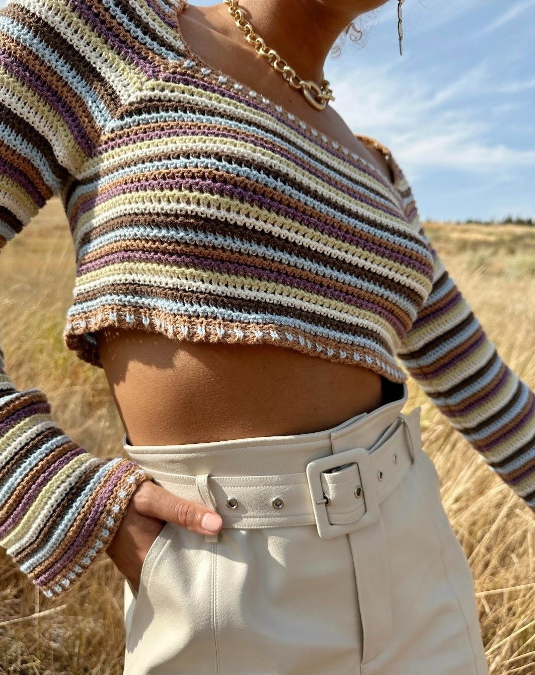 Altar'd State Crochet Sweater (M)