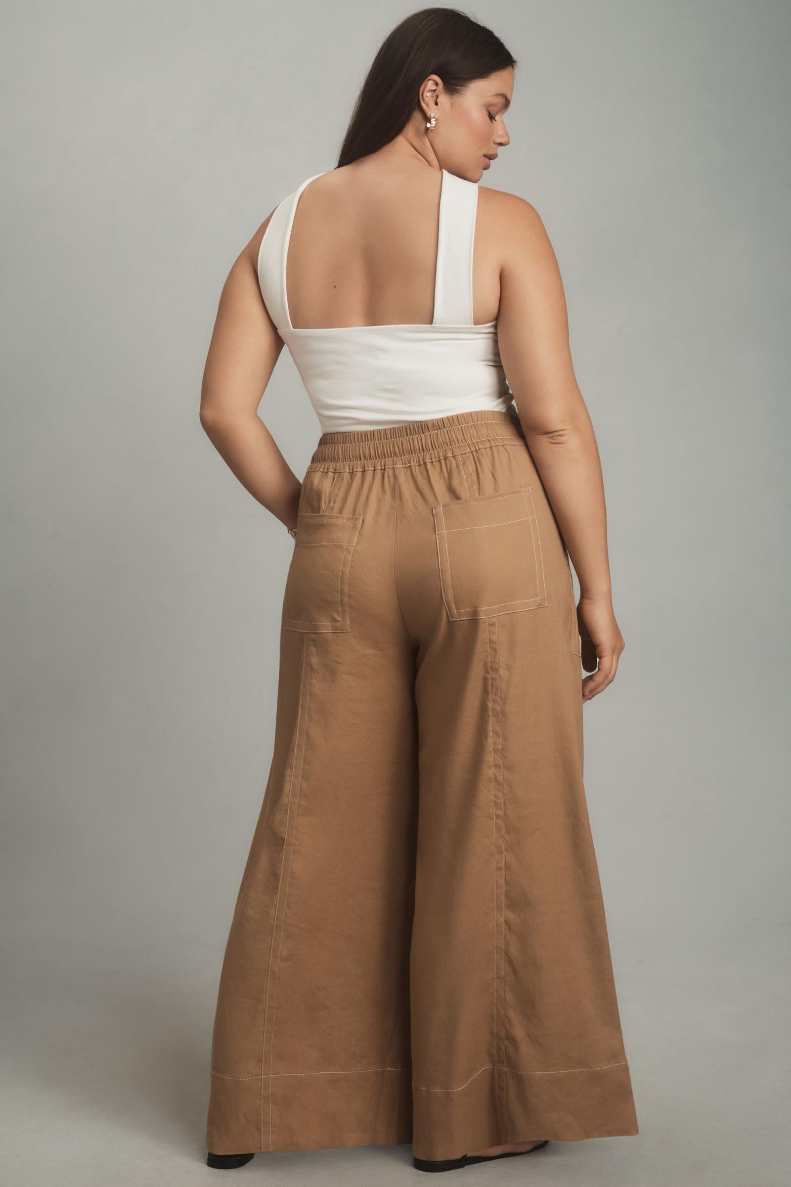 Anthropologie Wide Leg Linen Pants (3X)