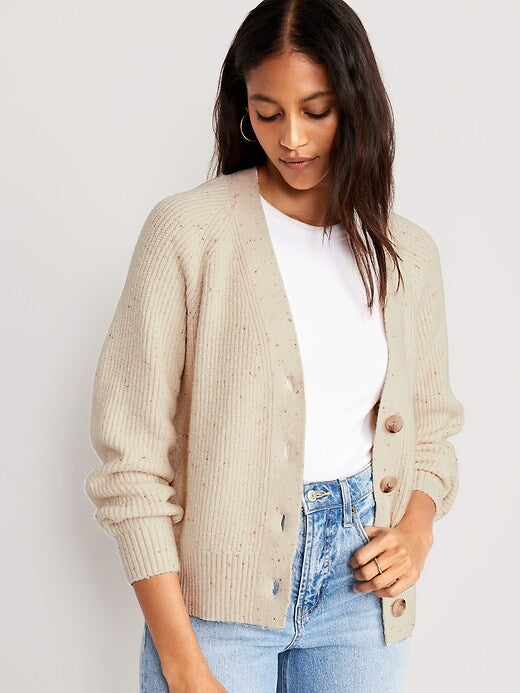 NEW Neutral Ribbed Cardigan (3X)