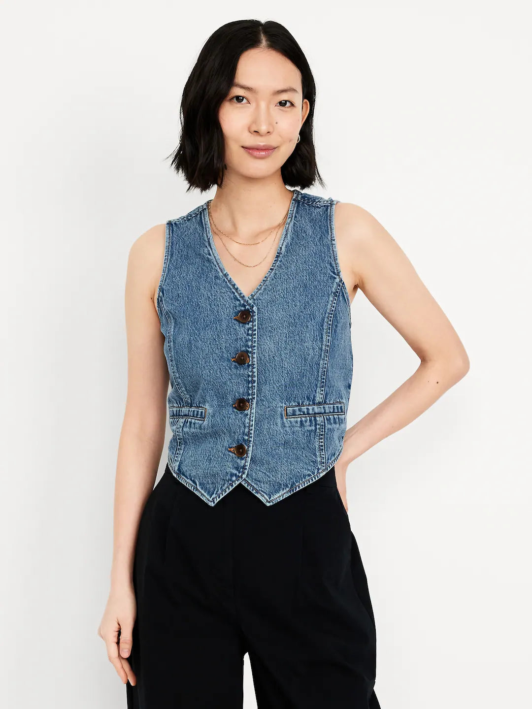 NEW Cropped Denim Vest (2X)