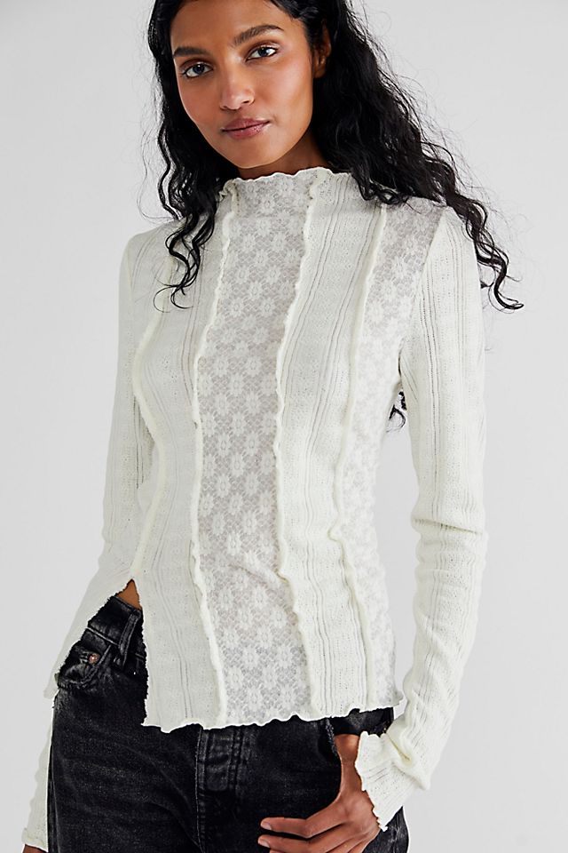 NEW Free People Floral Lace Top (M)